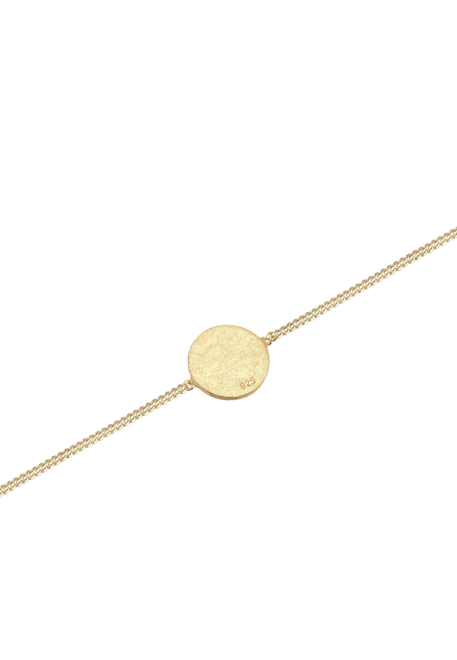 Elli Armkette »Armband Kreis Plättchen Matt Basic Geo 925 Silber«