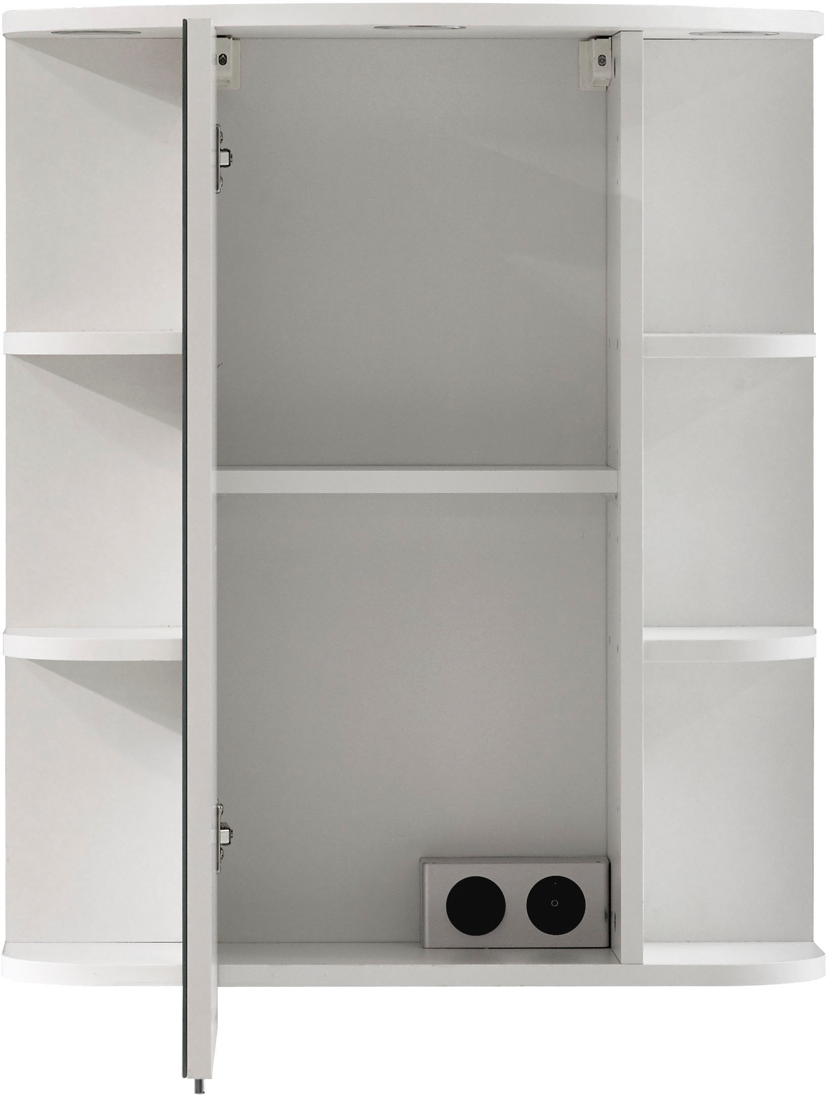 Saphir Badmöbel-Set »Quickset 335 5-teilig, Waschbeckenunterschrank mit LED-Spiegelschrank«, (5 St.), Hochschrank, Unterschrank, Hängeschrank, inkl. Türdämpfer, 7 Türen
