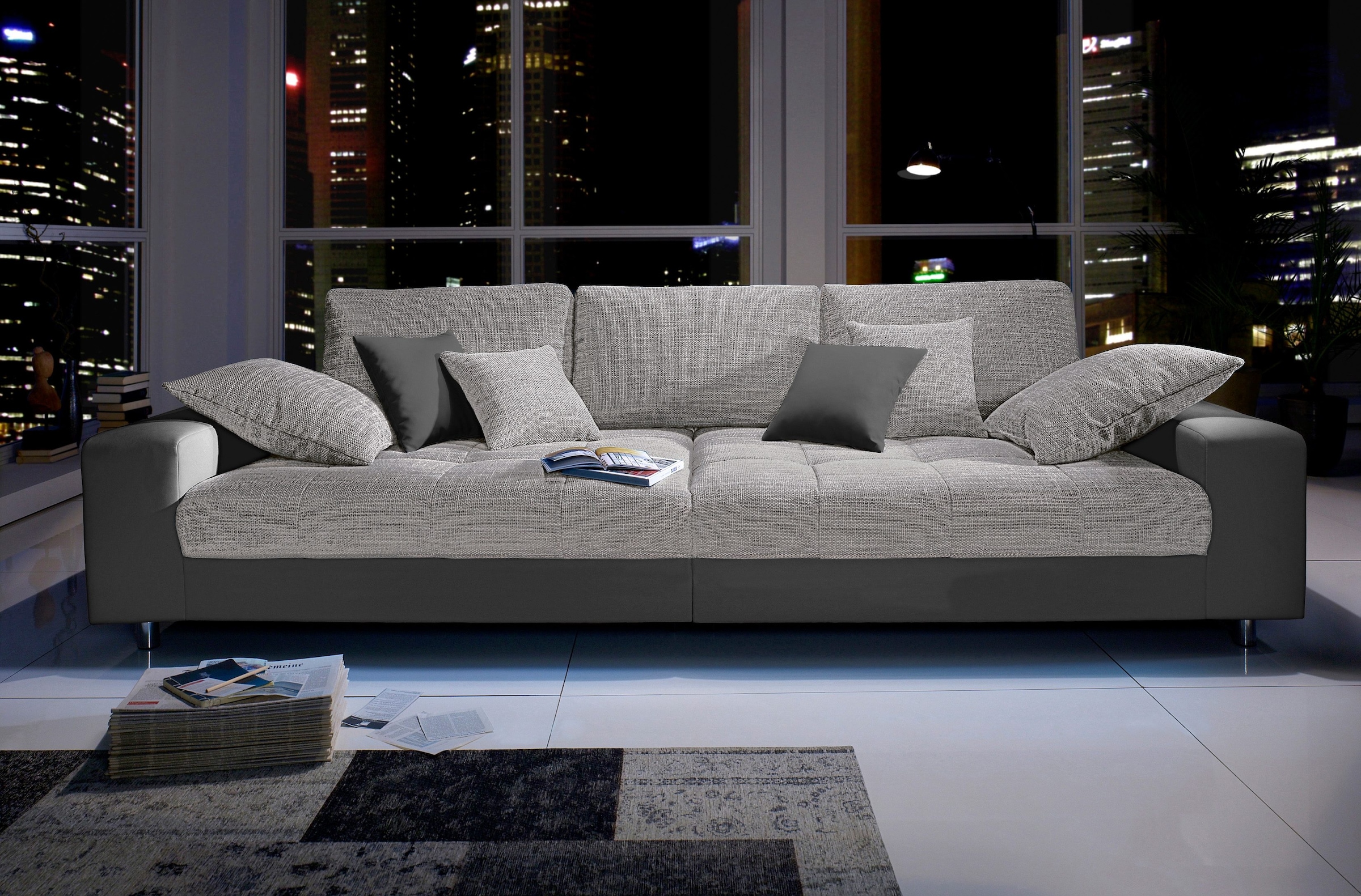 Shop »Tobi«, Big-Sofa Online wahlweise OTTO (140kg Kaltschaum Mr. mit Couch RGB-Beleuchtung und Belastung/Sitz)