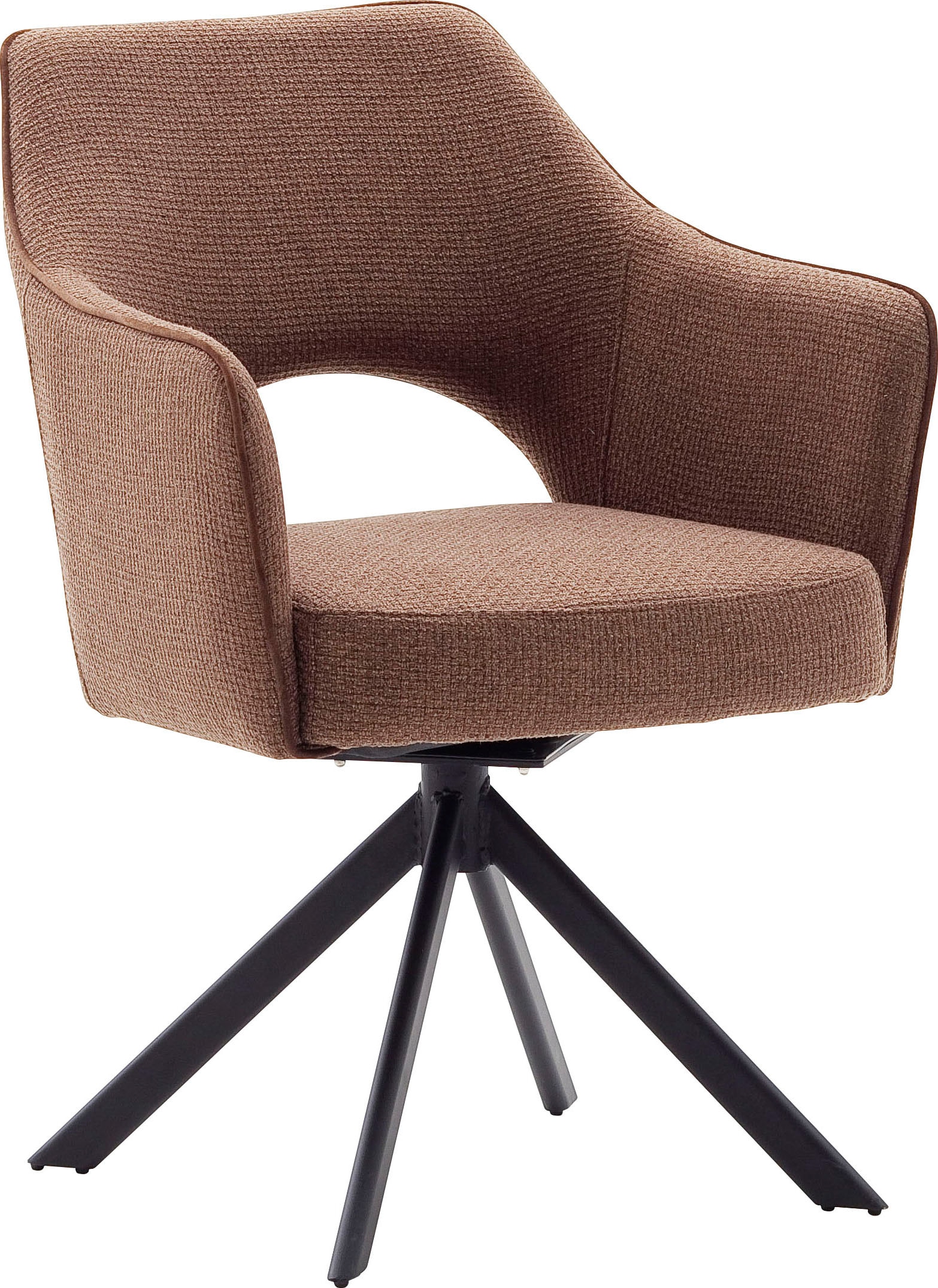 MCA furniture 4-Fußstuhl »Tonala«, (Set), 2 St., Velourstoff grob, (2er-Set), 180° drehbar, Belastbarkeit 120 kg, Sitzhöhe ca. 49 cm