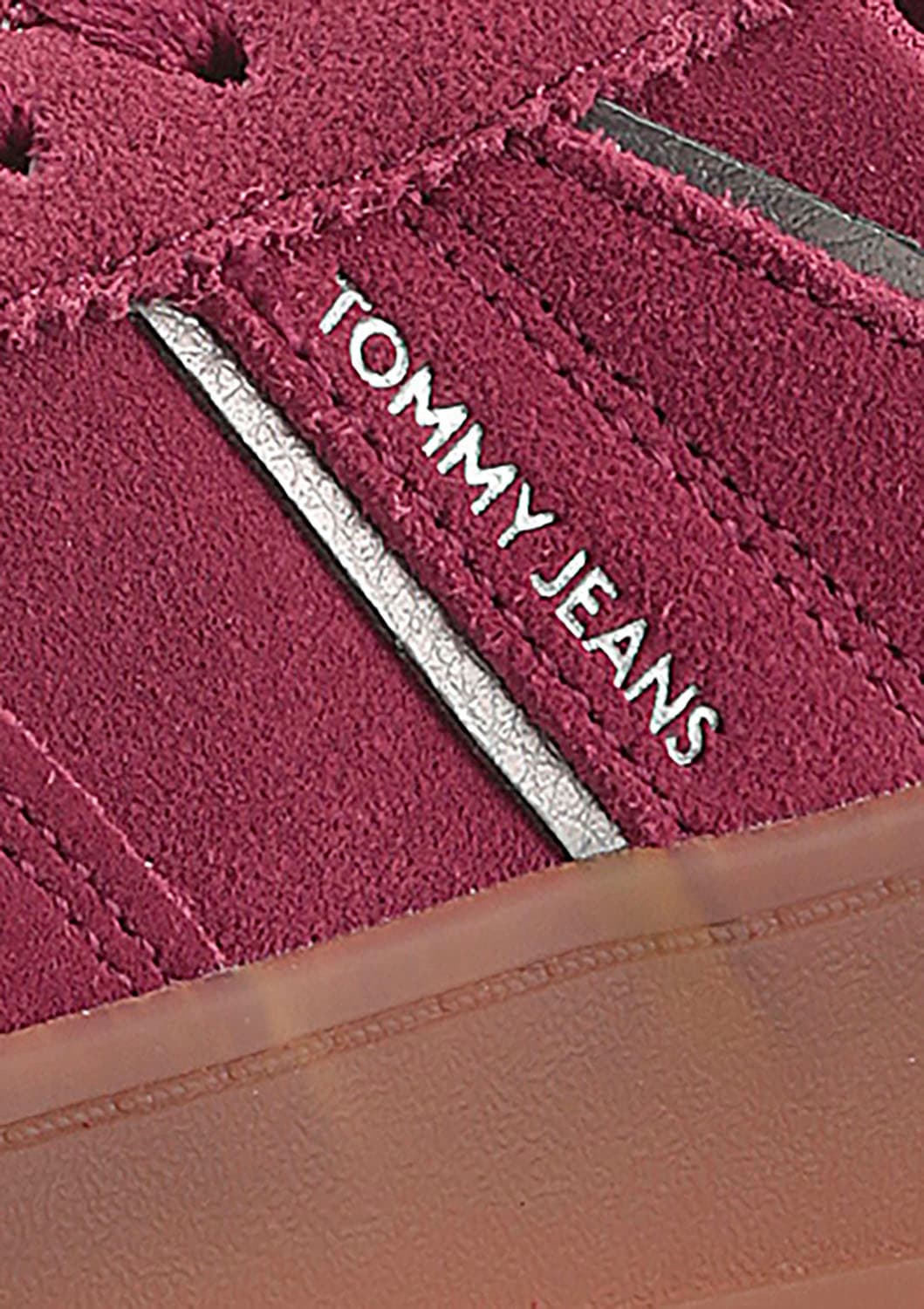 Tommy Jeans Plateausneaker »THE GREENWICH FLATFORM ELEVATED«, Schnürschuh, Freitzeitschuh, Halbschuh mit Logo-Aufnäher