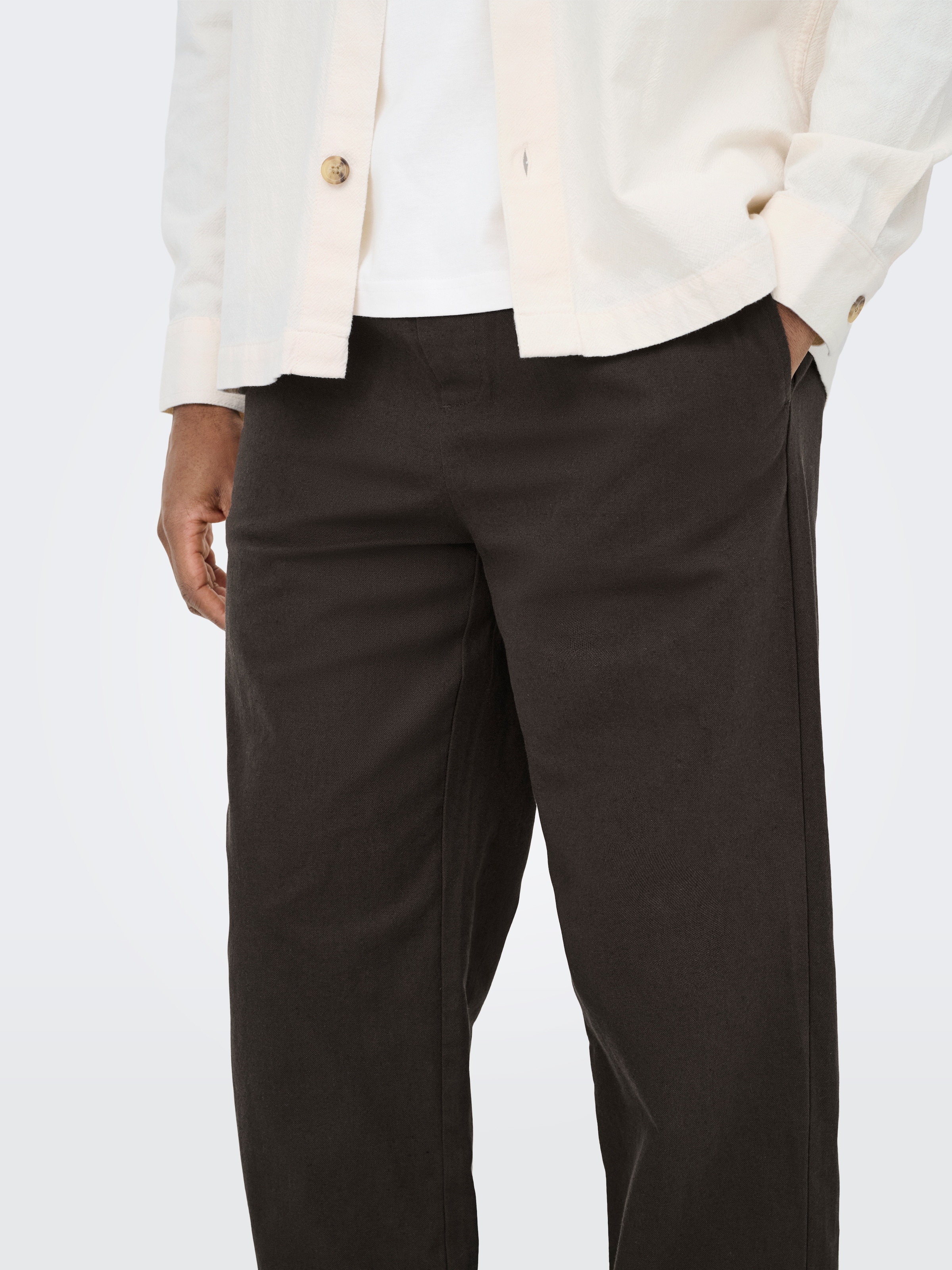ONLY & SONS Schlupfhose »ONSSINUS LOOSE 0007 COT LIN PANT NOOS«  Baumwolle mit Leinen, locker geschnitten