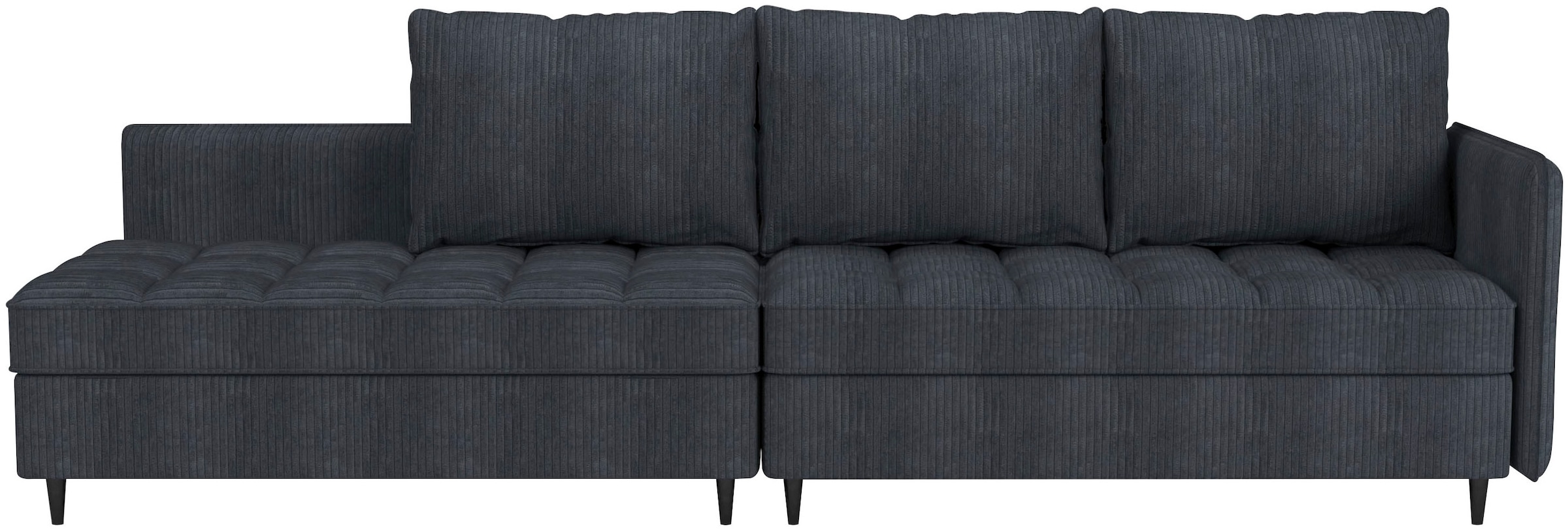 Dorel Home Ecksofa »LINDHUS, L-Form, 4 verschiedene Stellvarianten, Lounge-Sofa,«, Wohnlandschaft, mit Recamiere, großer Bettkasten, Cord, Chenille
