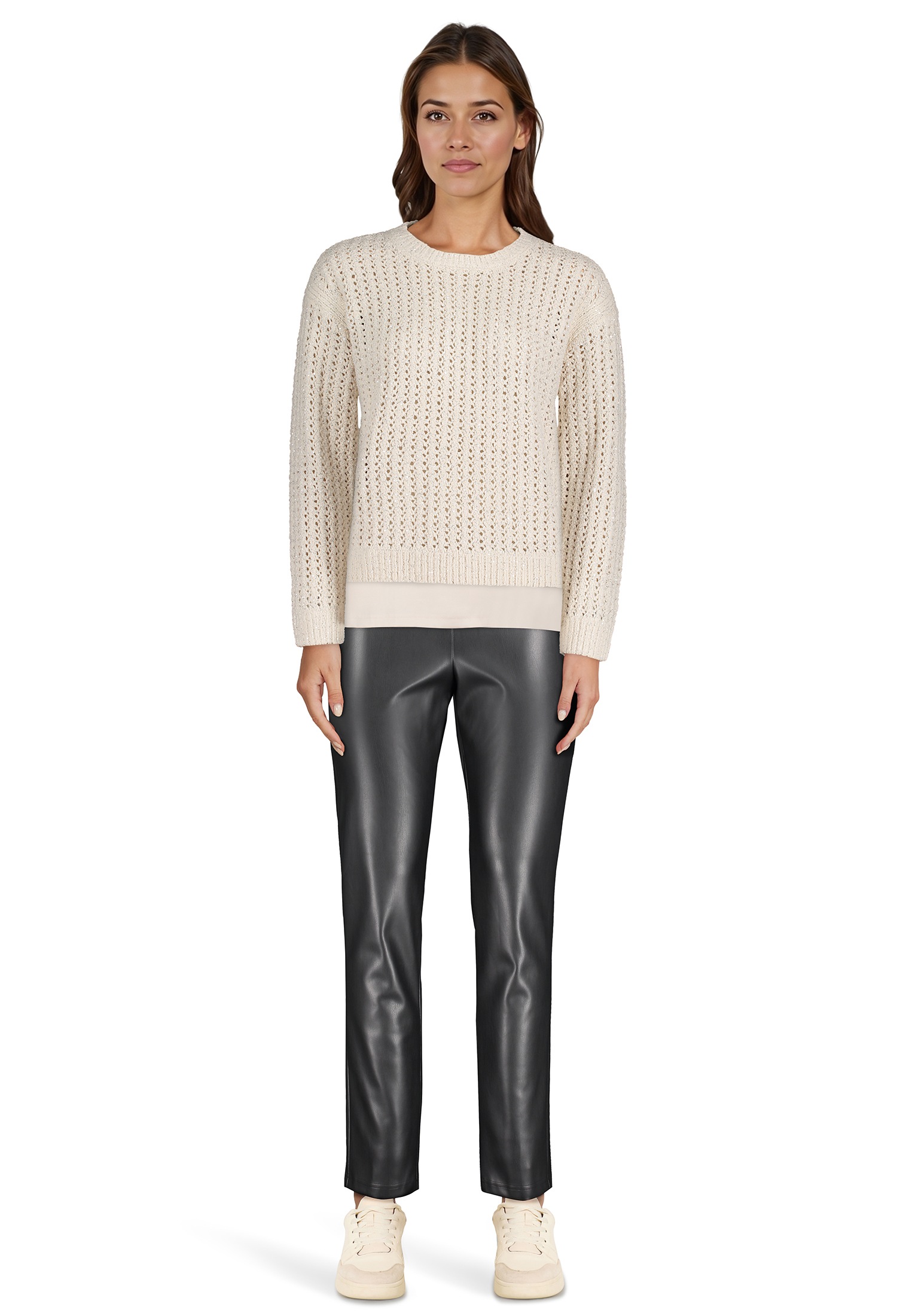 Betty Barclay Rundhalspullover »Grobstrick-Pullover mit Lochmuster«
