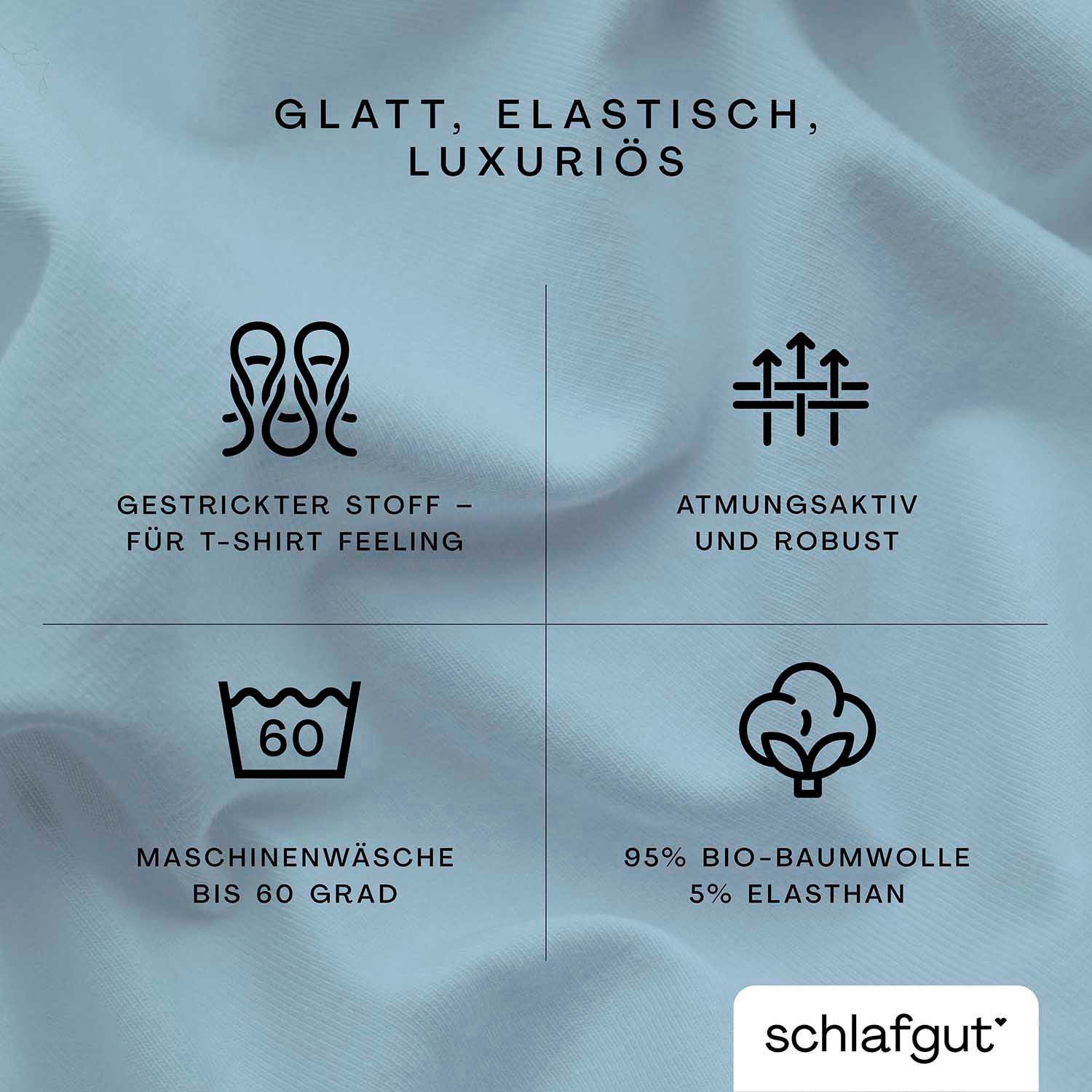 Schlafgut Spannbettlaken »Premium«, Zero Waste Verpackung, PREMIUM Qualität