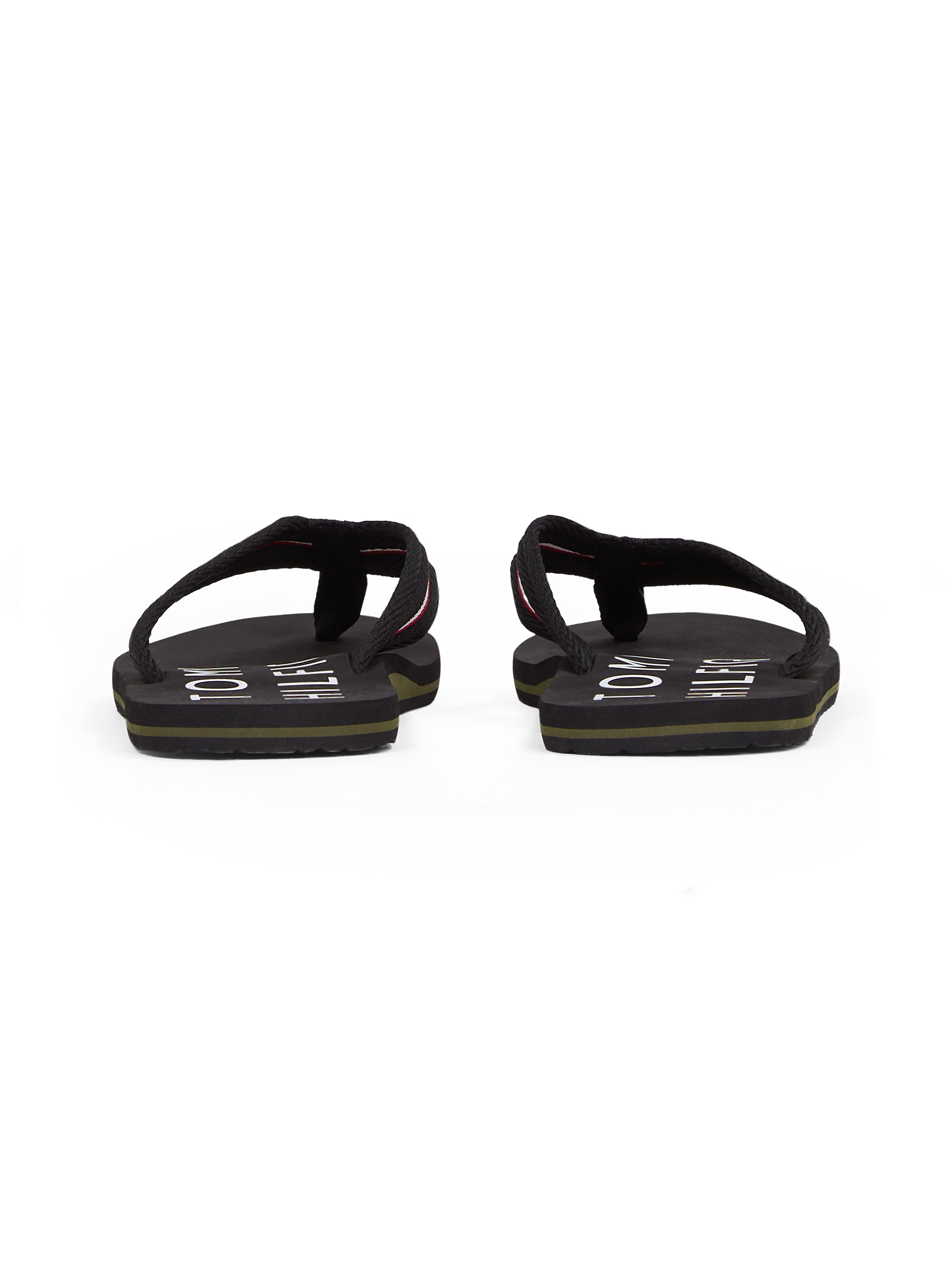 Tommy Hilfiger Zehentrenner »TOMMY HILFIGER WEB BEACH SANDAL«, Sommerschuh, Badeschuh mit Logoschriftzug