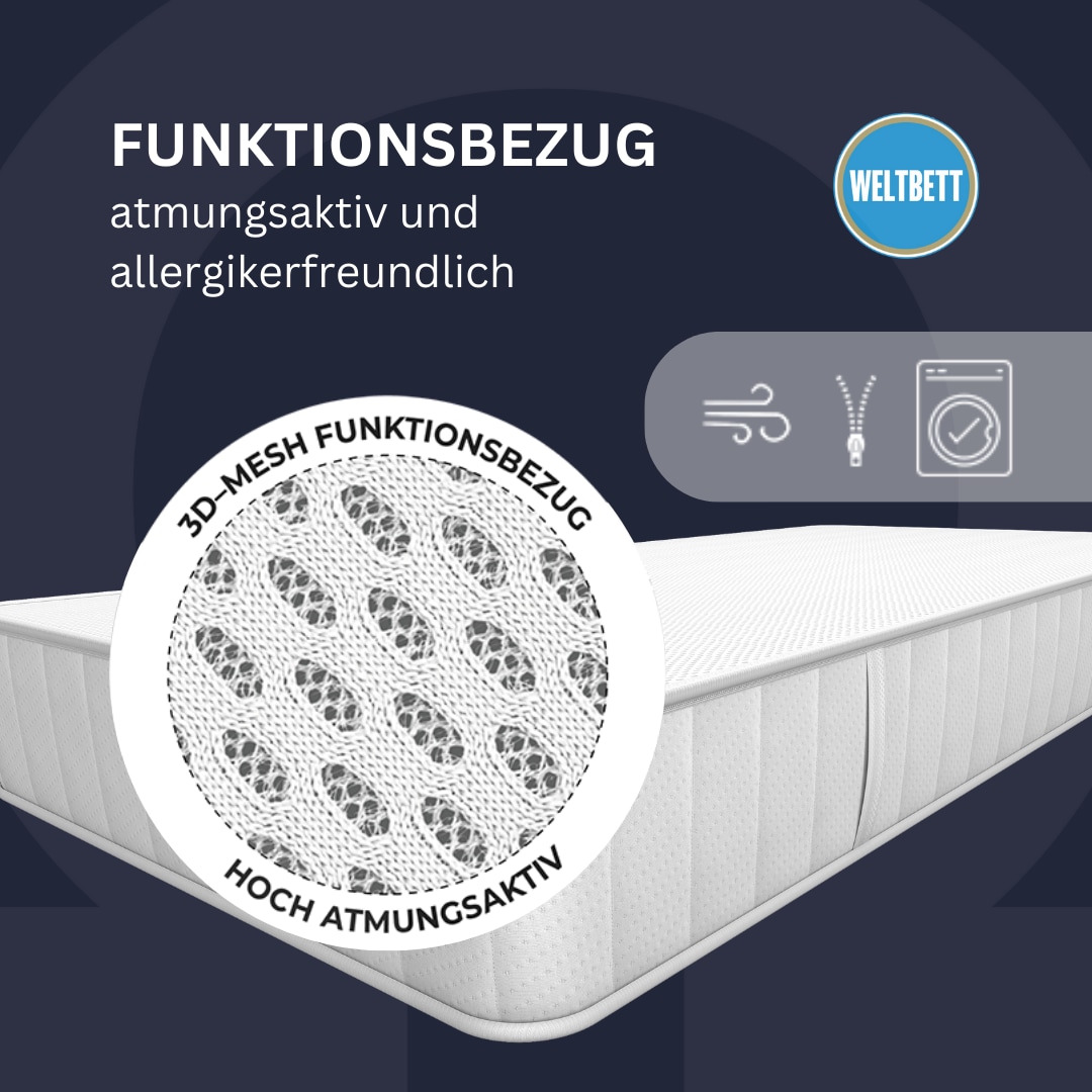 WELTBETT Komfortschaummatratze »Omega, Wendematratze, 90x200, 140x200 cm und weitere Größen« 18 cm hoch 1 Stk. tlg. Wendematratze 2-in-1 Härtegrade mittelfest und fest