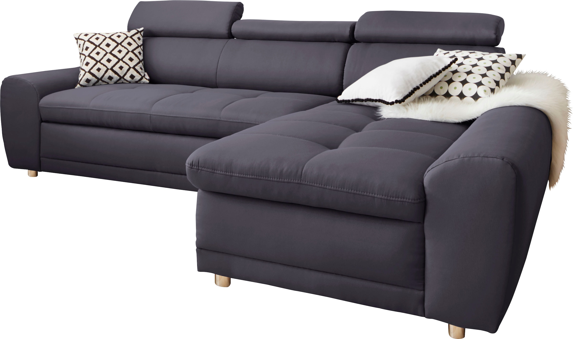 sit&more Ecksofa »Riva L-Form« inklusive Kopteilverstellung, wahlweise mit Bettfunktion