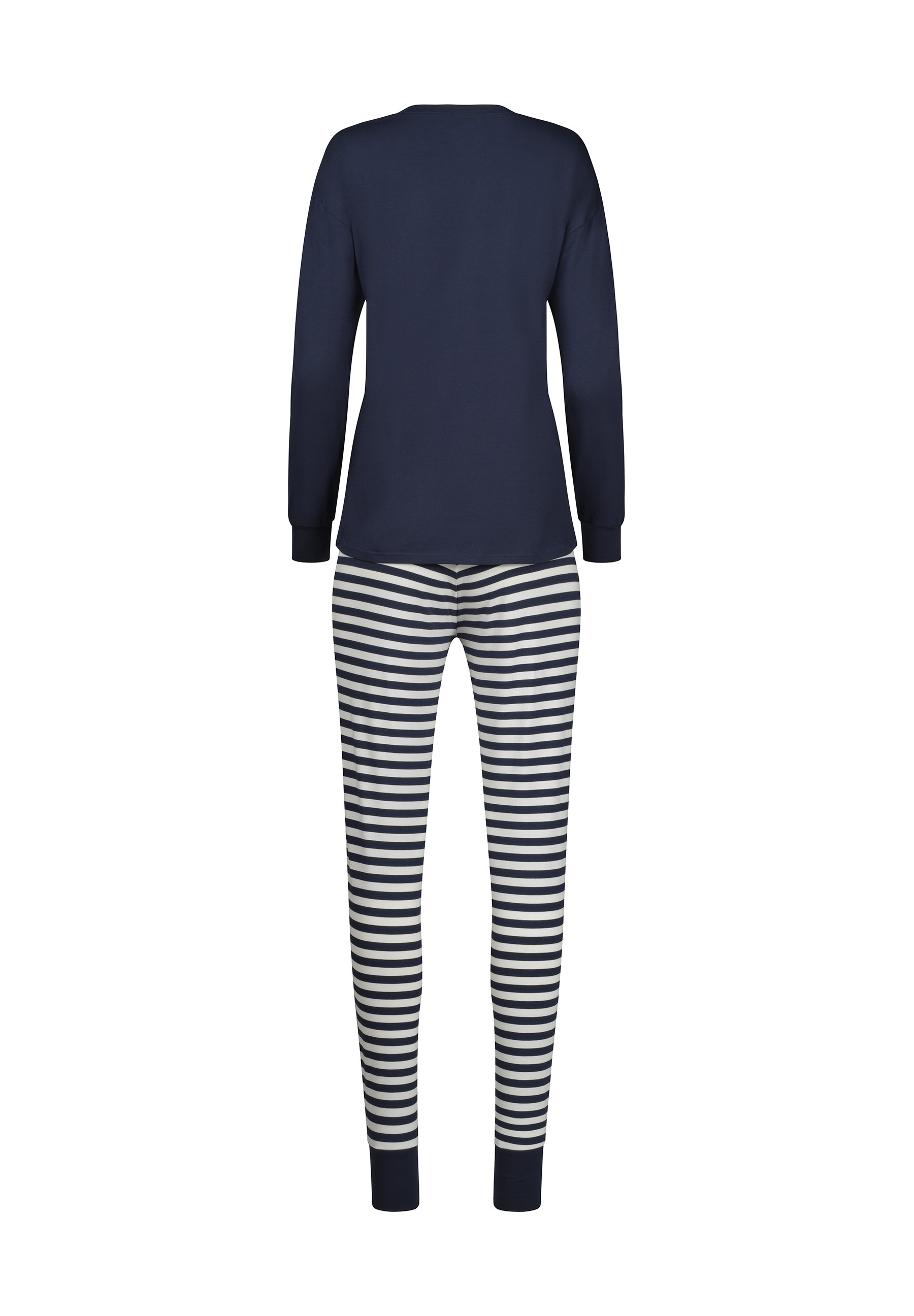 Skiny Pyjama »Night In Mix & Match« 2 tlg. mit Rundhalsausschnitt, langärmelig, breiter Bund