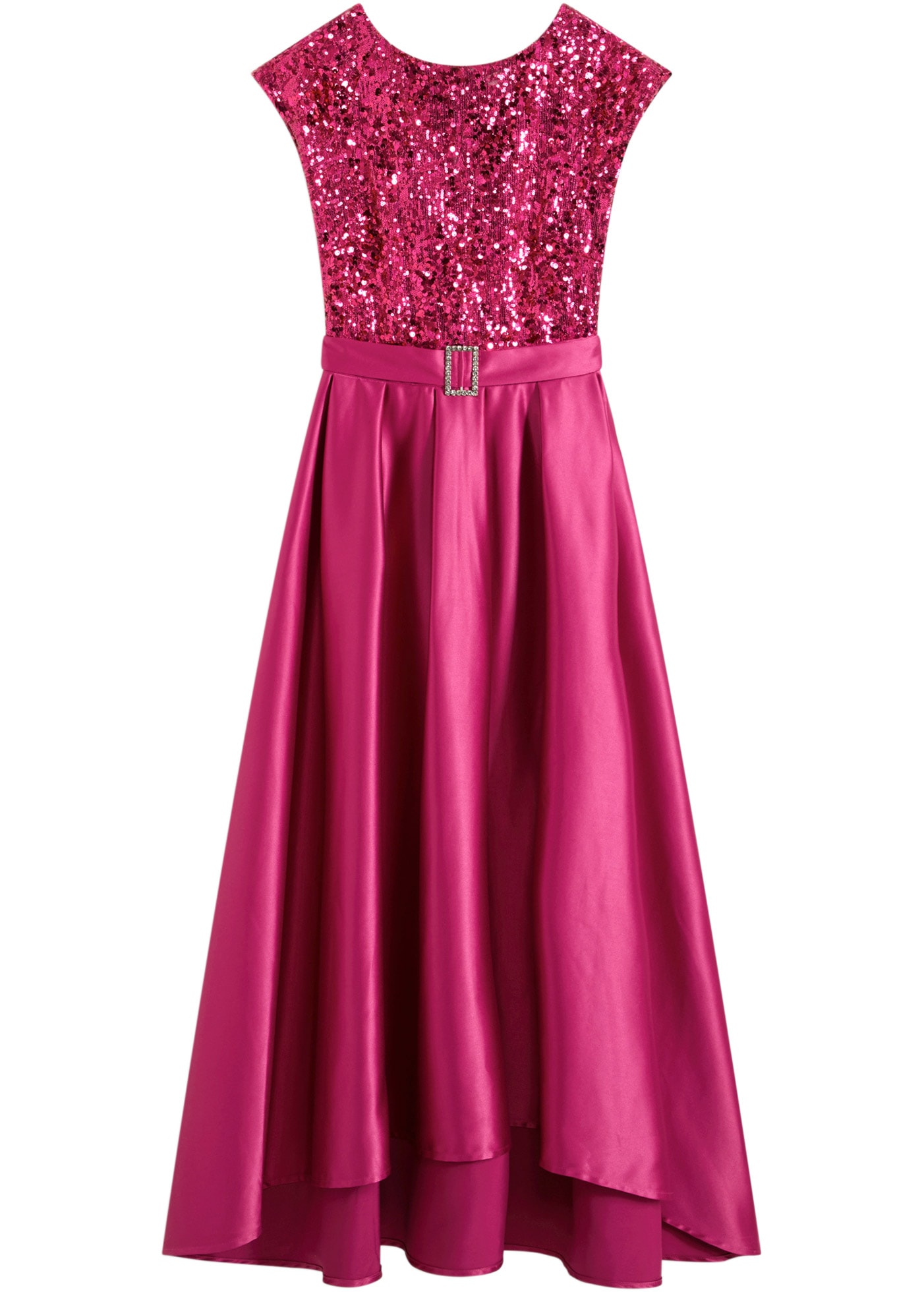 bonprix Abendkleid für festliche Anlässe, aus glänzendem Satin, ausgestellte Passform