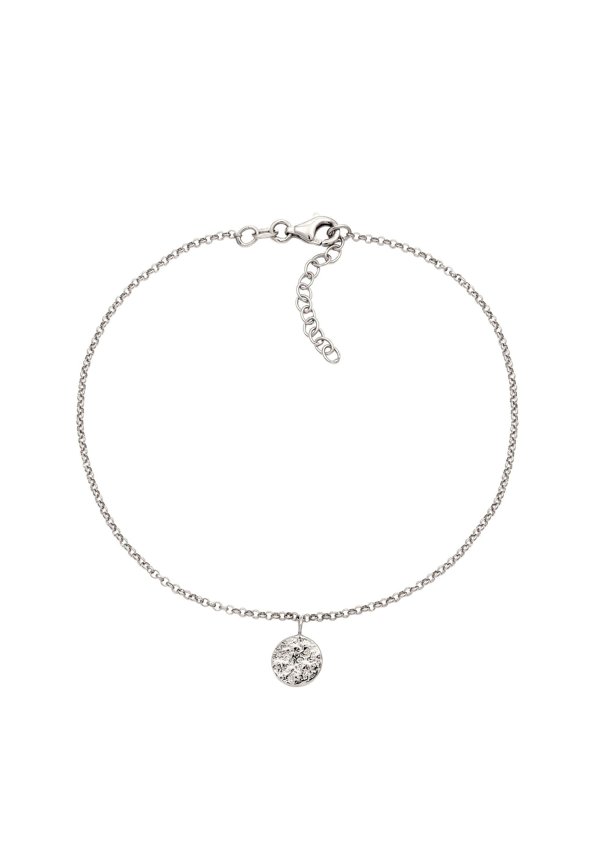 Elli Fußkette »Fußschmuck Plättchen Vintage Style 925 Sterling Silber«