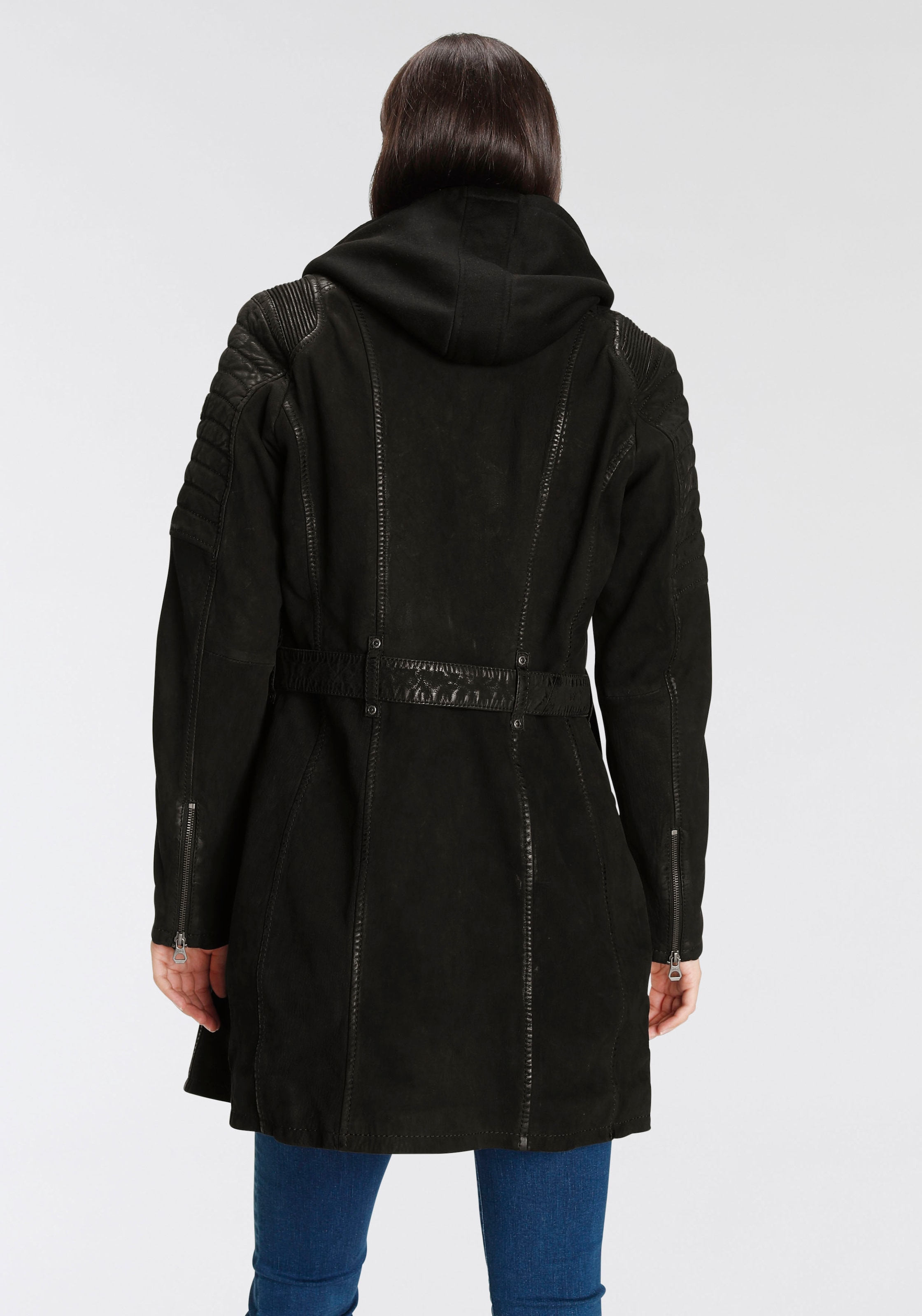 abnehmbarem Lederjacke Kapuzen-Inlay bei OTTO kaufen Gipsy Lederjacke aus Jerseyqualität mit »CYARA«, online Kapuze, mit