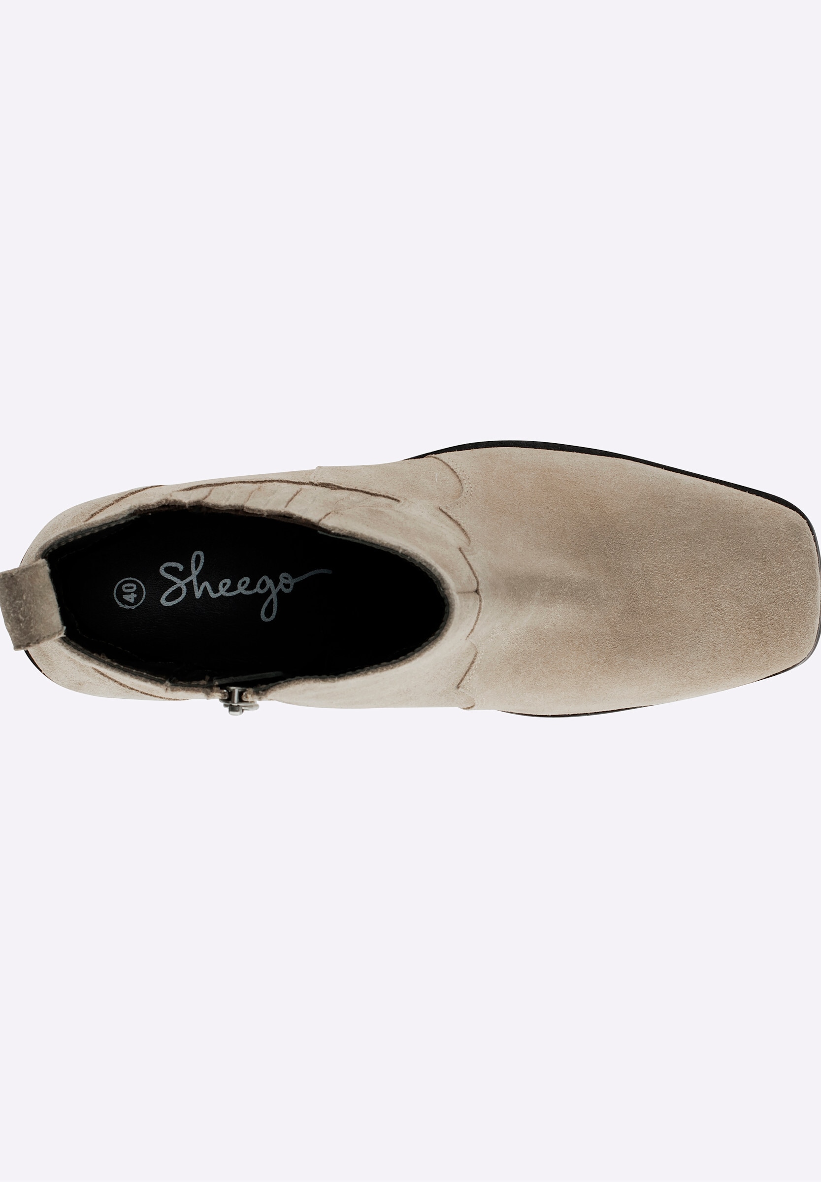 Sheego Stiefelette »Stiefelette Cowboy Stiefelette aus Veloursleder«