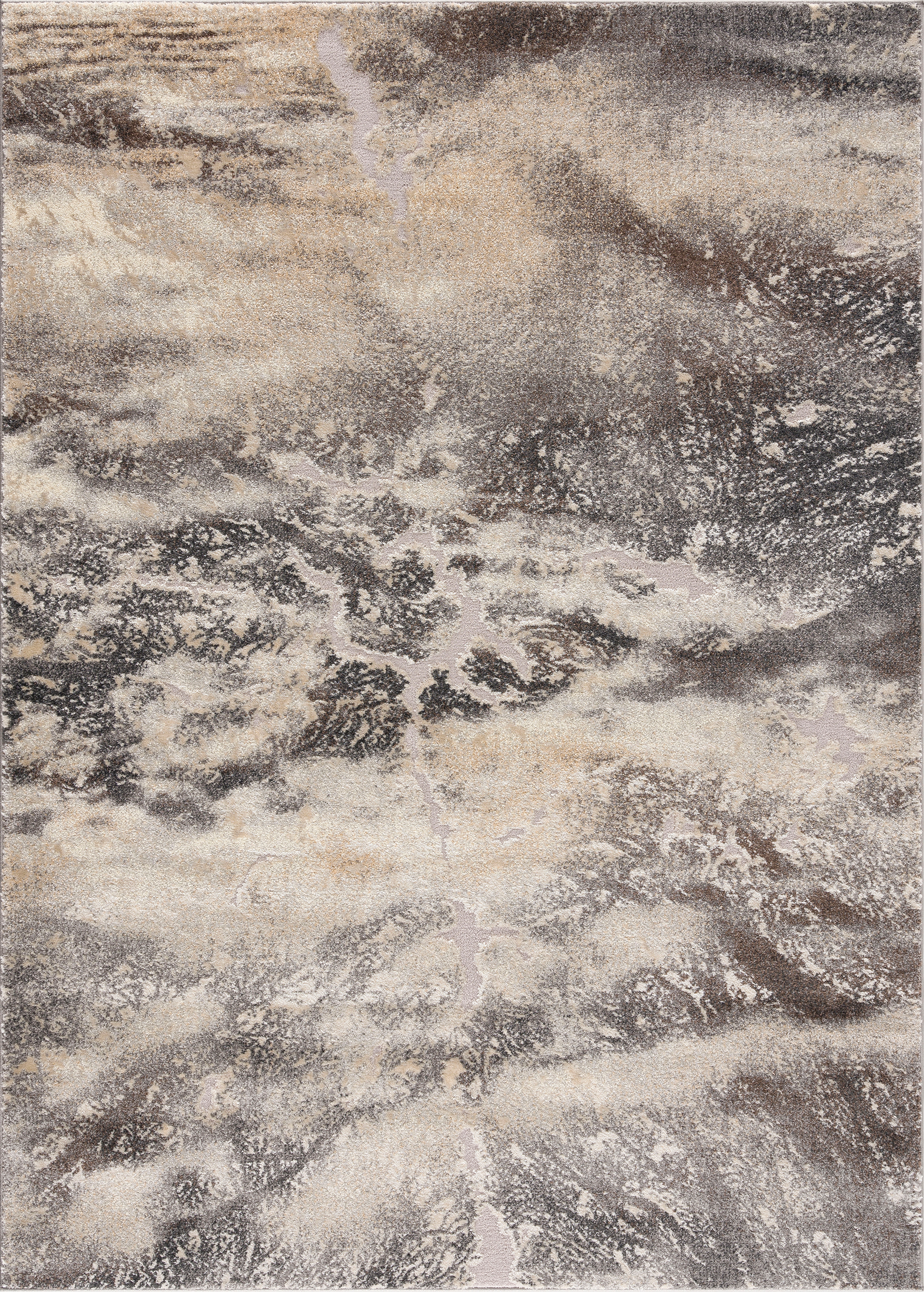 My Home Teppich »Marmor« rechteckig 12 mm Höhe Teppich in moderner Marmor Optik, Hoch Tief Effekt, flach, einfarbig in grau