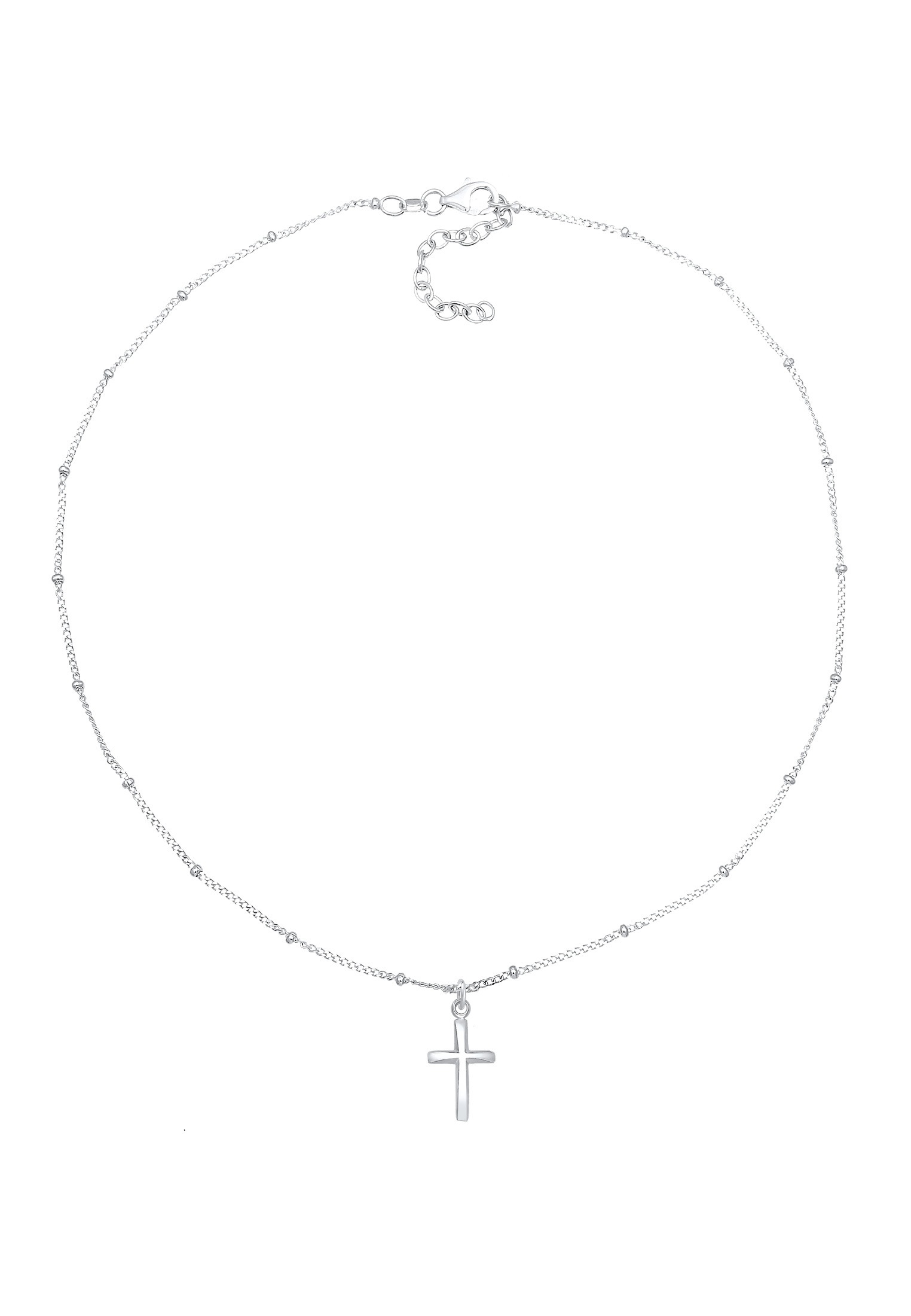 Elli Choker »Halskette Choker Kugelkette Kreuz Glaube 925 Silber«