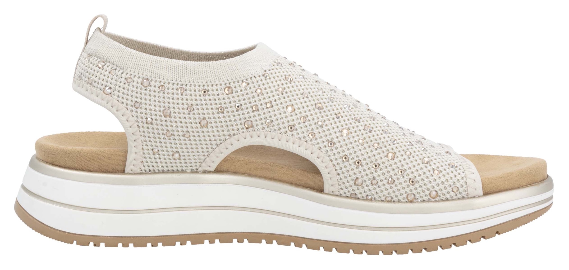 Remonte Sandale, Sandale, Sommerschuh, Komfortschuh mit funkelnden Strasssteinen