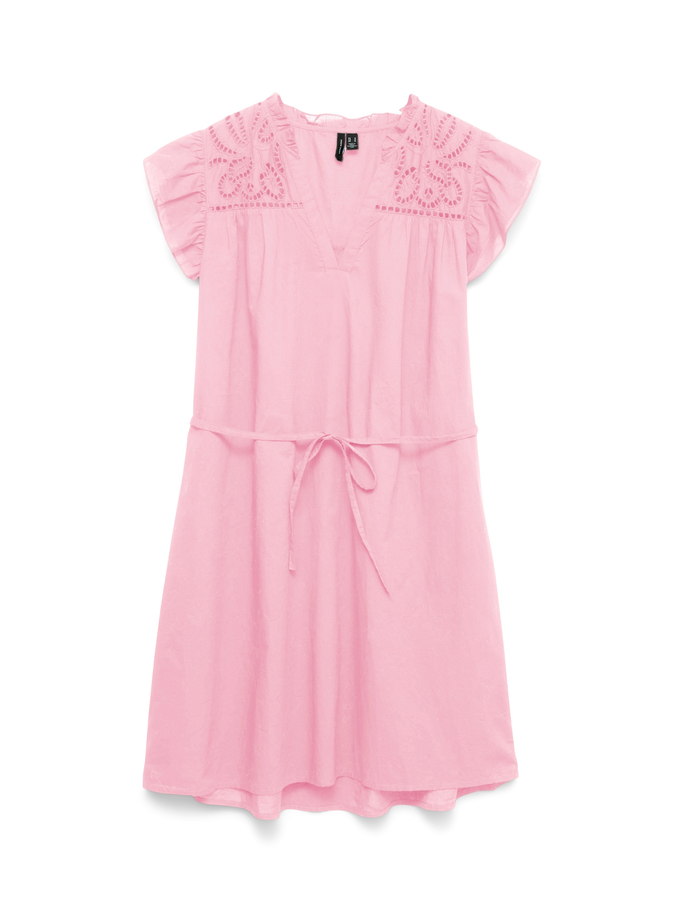 Vero Moda Minikleid »VMLINE SS SHORT DRESS WVN NOOS« Baumwolle