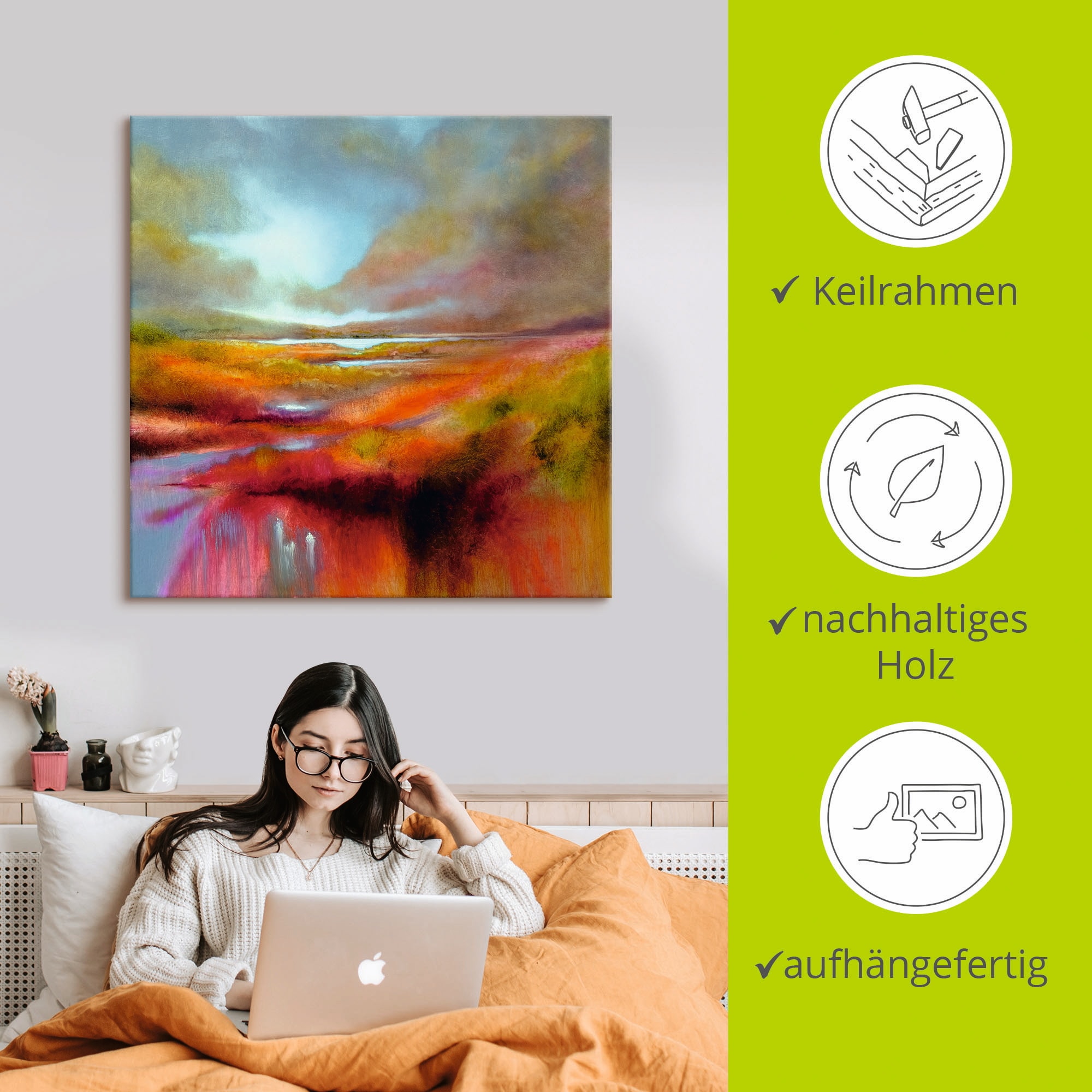 Artland Wandbild »Ein perfekter Tag«, Berge, (1 St.), als Alubild, Leinwandbild, Wandaufkleber oder Poster in versch. Größen