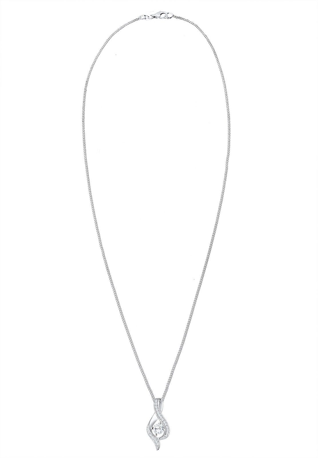 Elli Silberkette »Halskette Infinity Symbol Zirkonia Amoureux 925 Silber«
