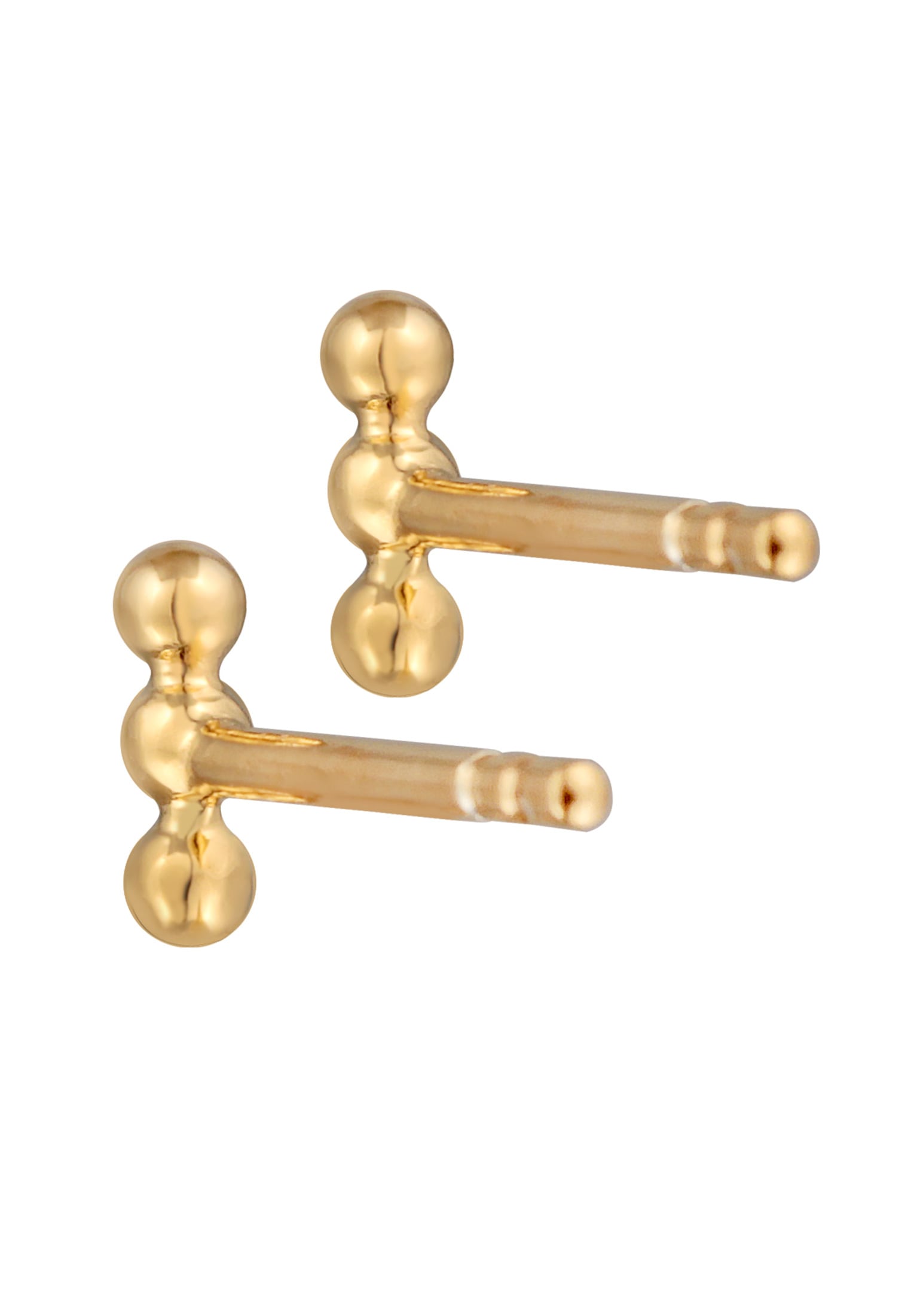 Elli Paar Ohrstecker »Ohrringe Kugel Design Dots Ohrstecker 925 Silber vergoldet«