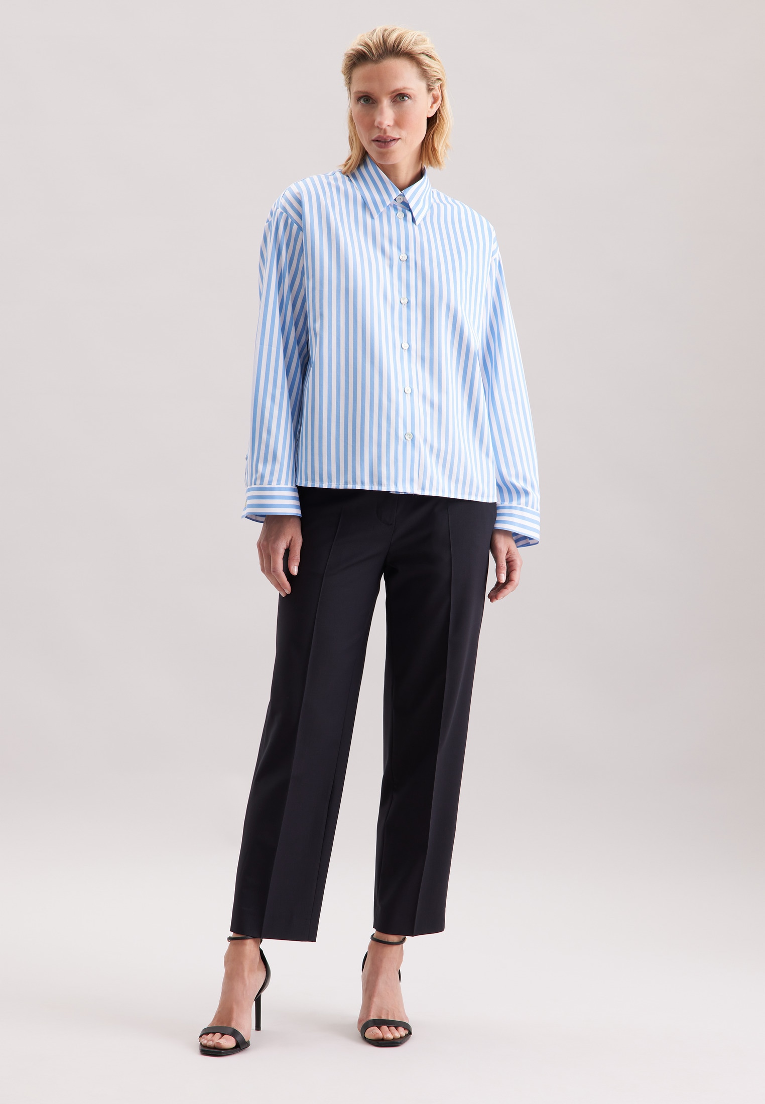 seidensticker Klassische Bluse 1/1 Kragen Gestreift