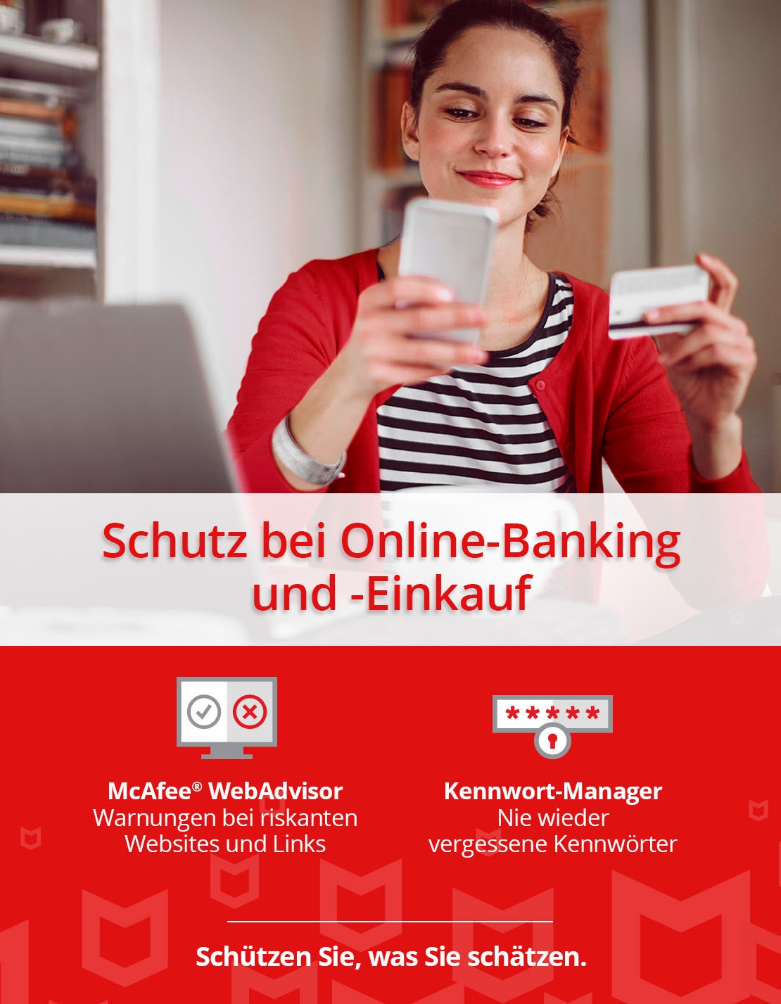McAfee Virensoftware »McAfee Internet Security 3 Geräte - 1 Jahr«, Download Code in einer Box / Windows, Mac, iOS, Android