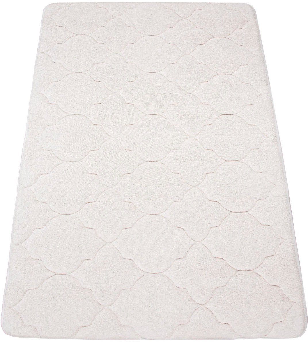 Paco Home Badematte »Corby 251, Memory-Schaum Effekt«, rutschhemmend beschichtet, fußbodenheizungsgeeignet, Badteppich, Uni Farben, Ornamente, Hoch-Tief Effekt