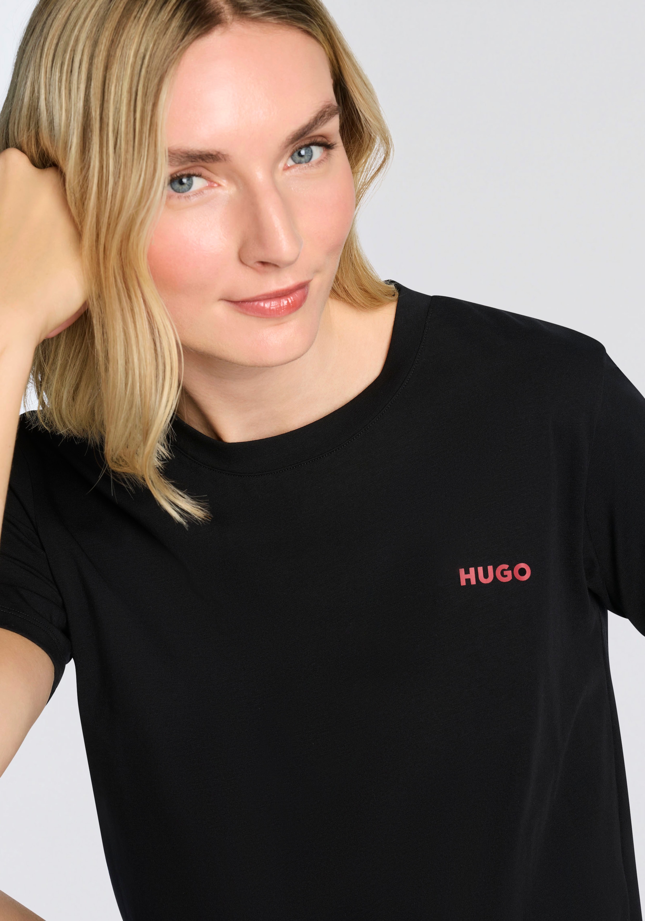 HUGO Underwear T-Shirt mit rundem Ausschnitt, regular fit, toniges Markenlogo