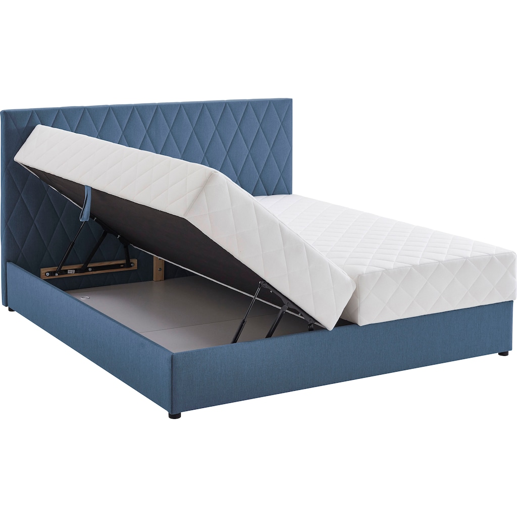 ATLANTIC home collection Boxbett Benita, mit Taschen-Federkernmatratze und Bettkasten