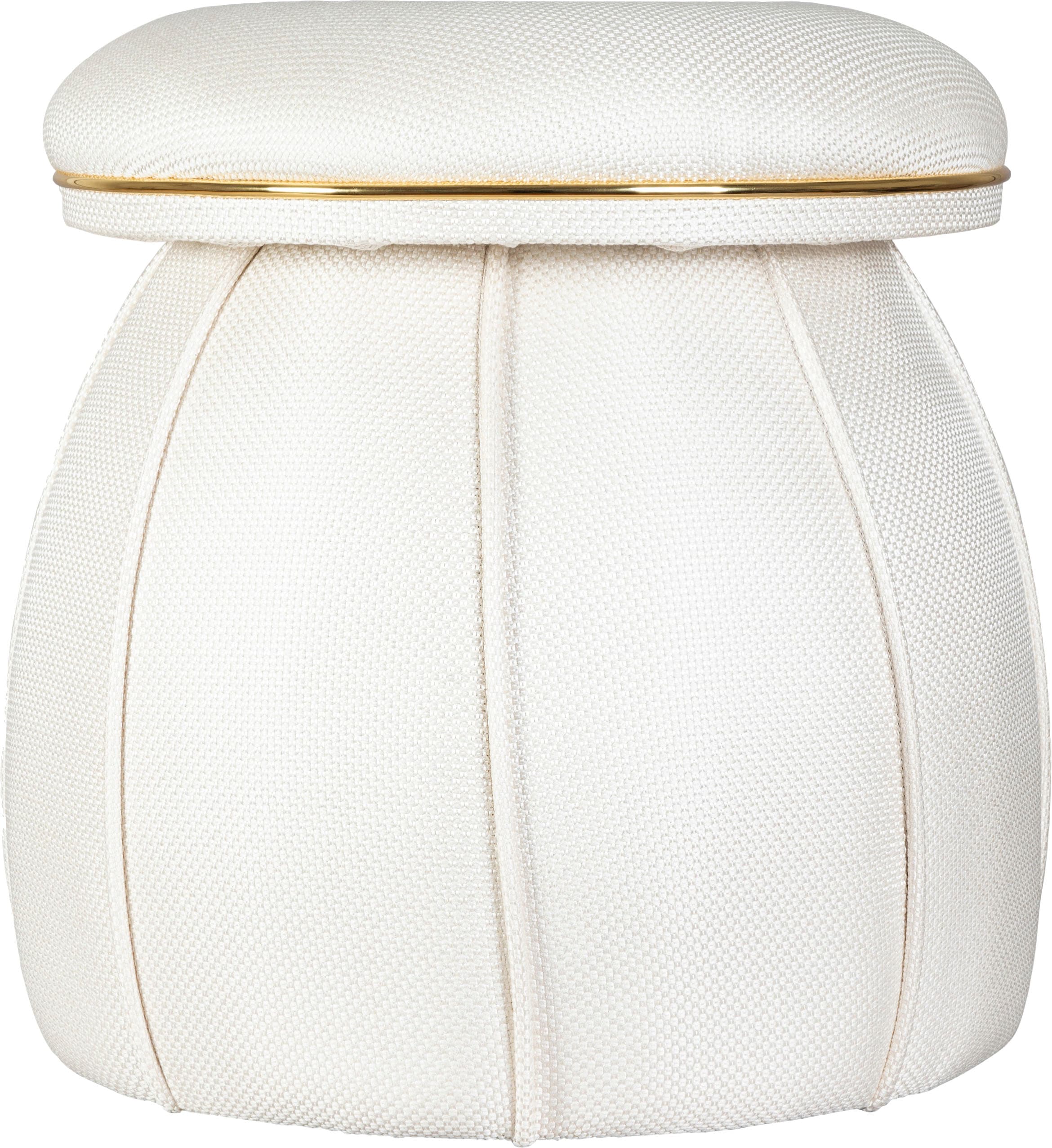 Kayoom Sitzhocker »Hocker Corin,extravagante Form,stilvolle Farben,elegant gesteppter Fuß«, (1 St.), komfortabel, hochqualitativ, pflegeleicht, sorgfältig verarbeitet
