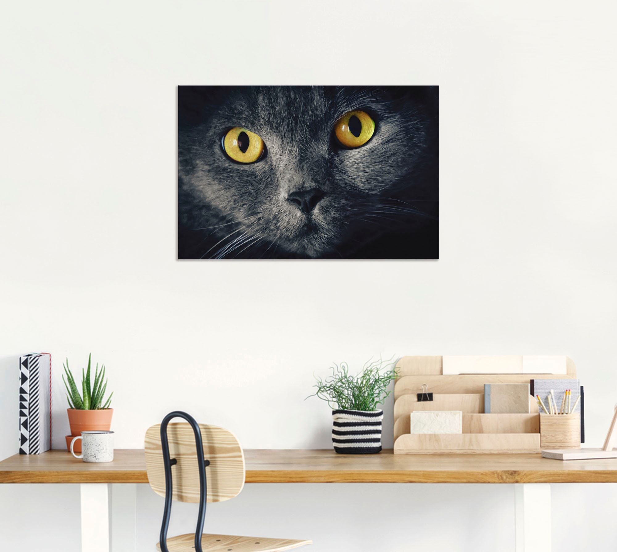 Artland Wandbild »Katzenaugen«, Haustiere, (1 St.), als Alubild, Outdoorbild, Leinwandbild, Poster in verschied. Größen