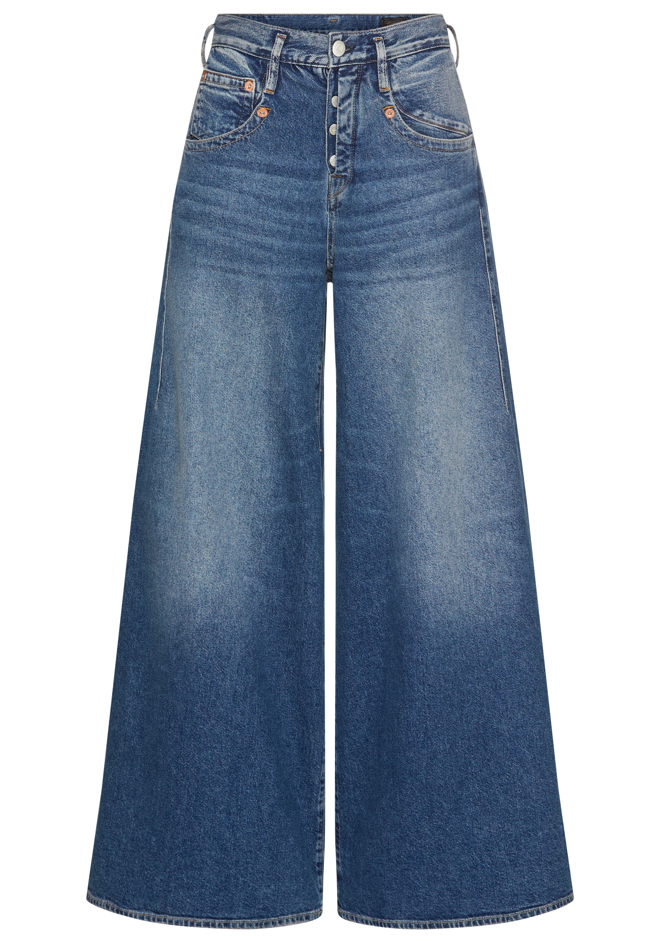 Herrlicher 5-Pocket-Jeans »Shyra Palazzo Denim« mit besonders weitem Bein