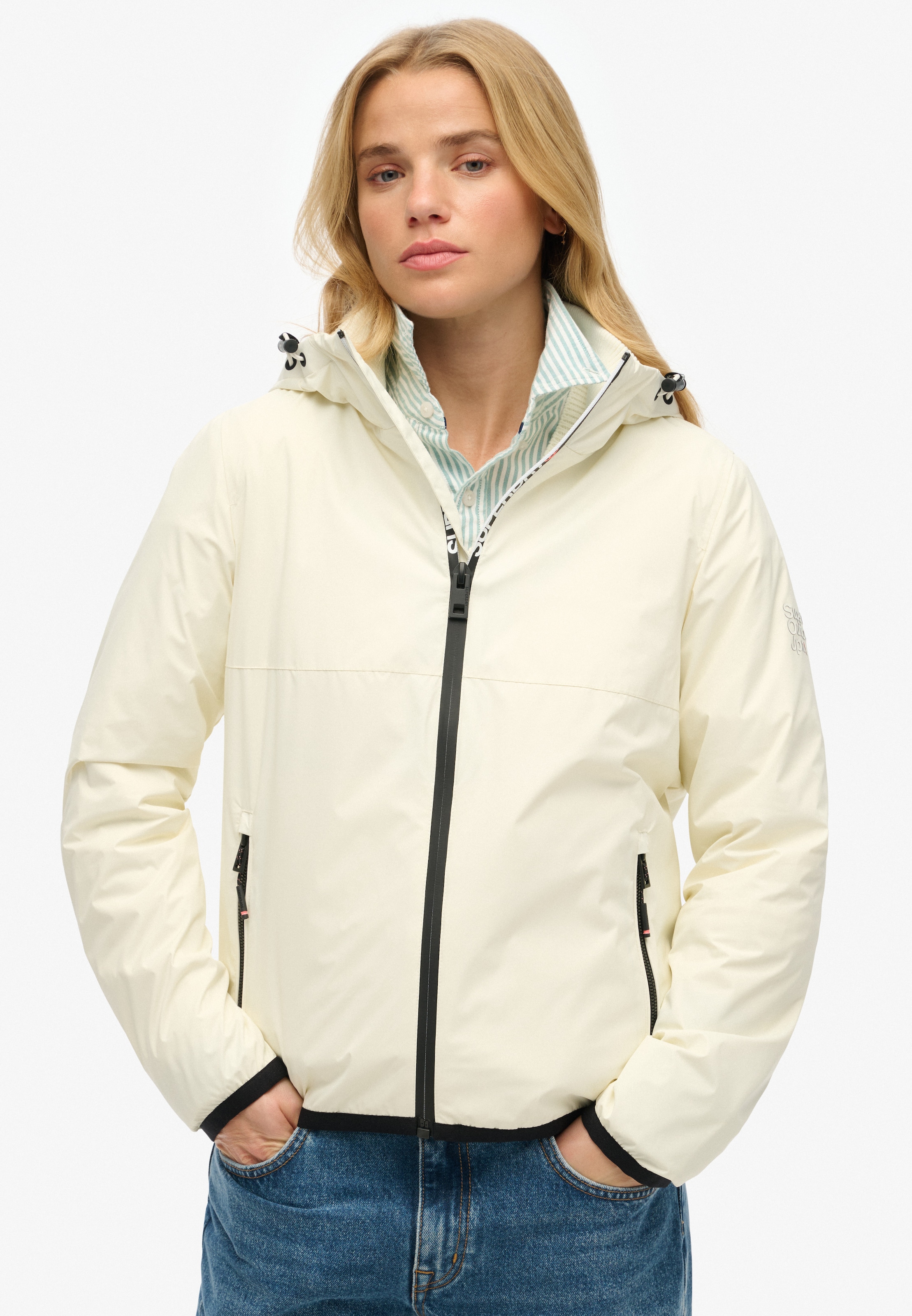 Superdry Outdoorjacke »HOODED LOGO WINDBREAKER JACKET«, mit Kapuze