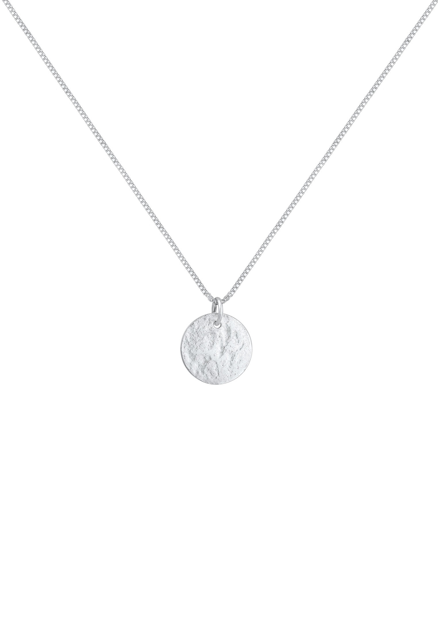 Elli Kette mit Anhänger »Halskette Plättchen Organic 925 Sterling Silber«