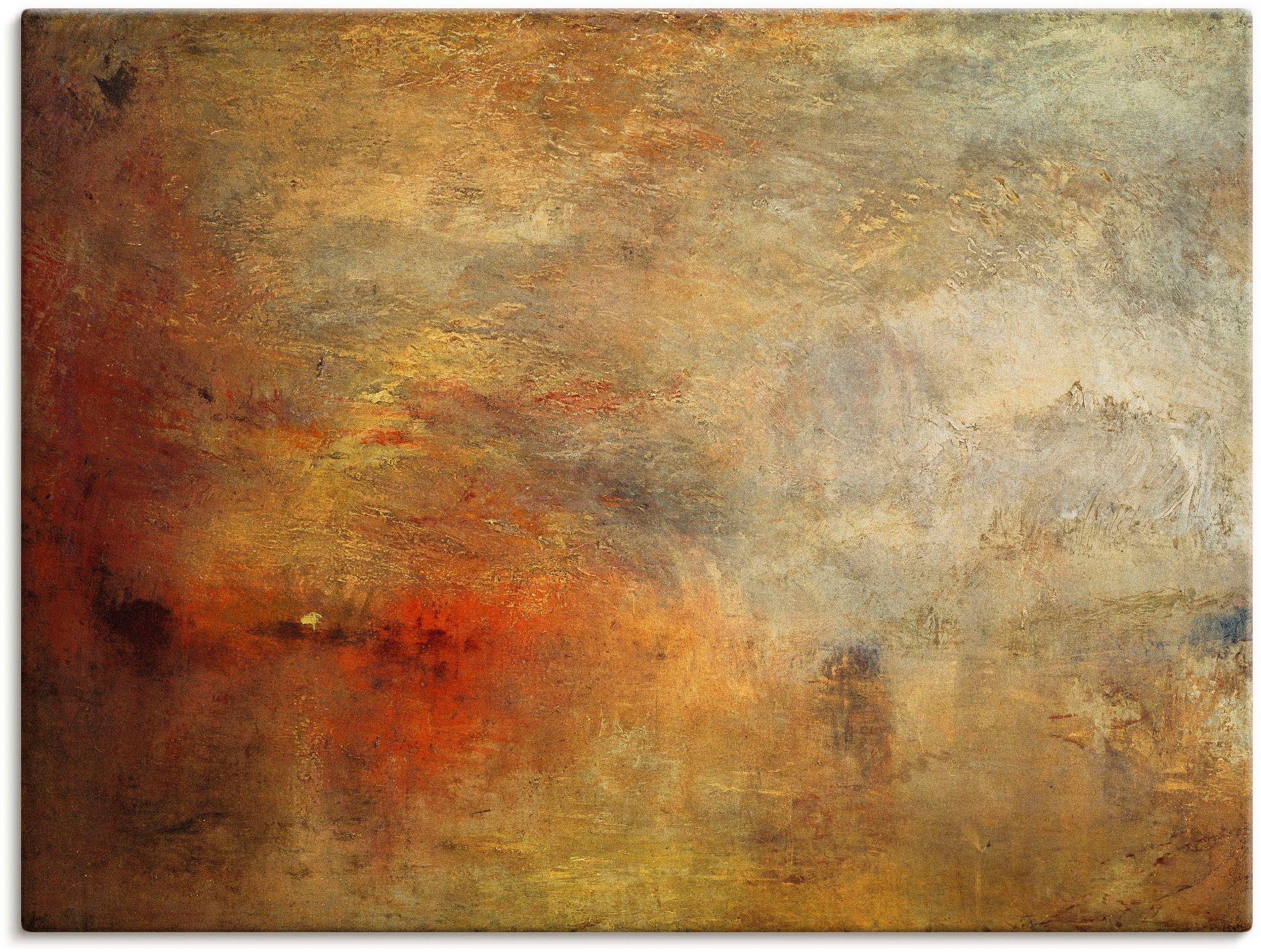 Leinwandbild »Sonnenuntergang über einem See. 1840«, Gewässer, (1 St.), auf Keilrahmen...