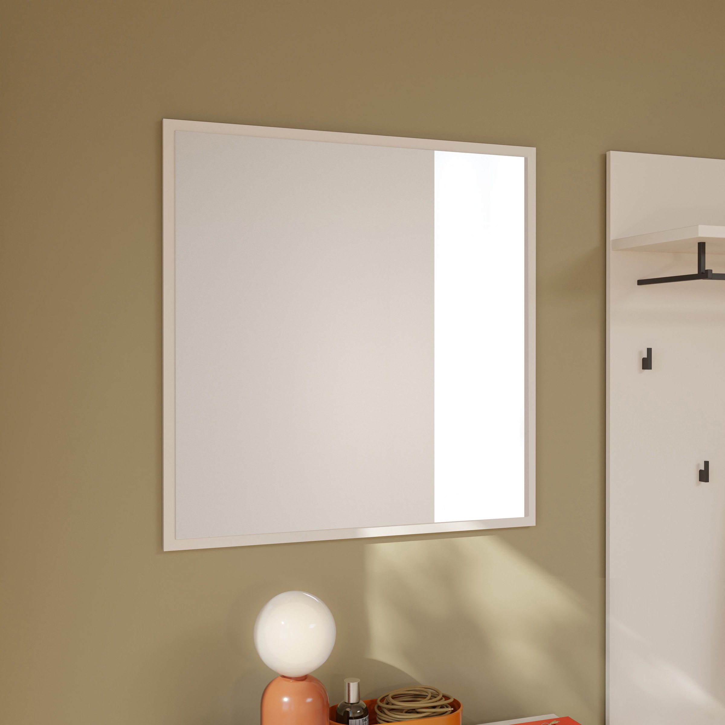 FORTE Garderobenspiegel B/H/T 74/76/1,8 cm, Wandmontage