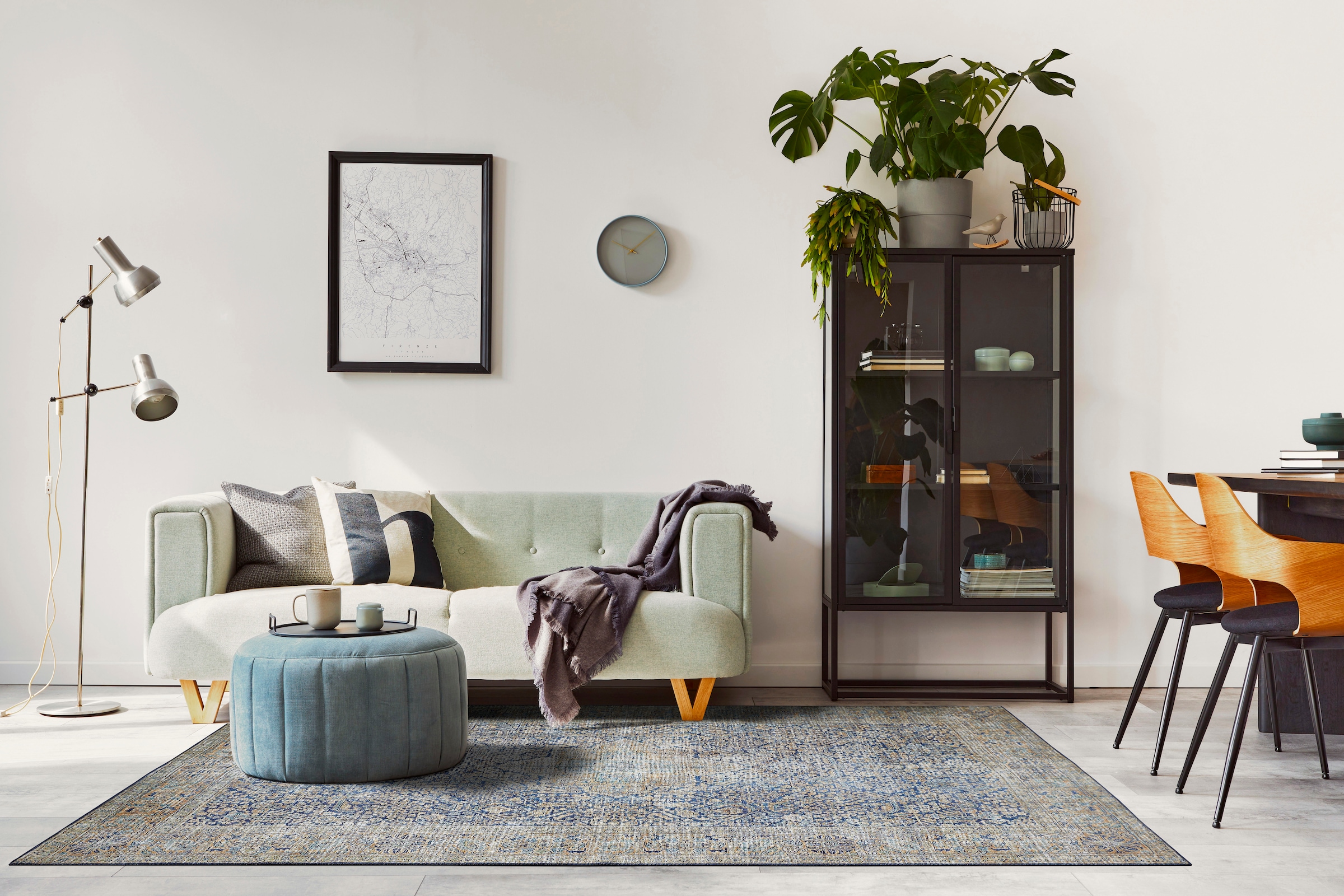 Barbara Becker Teppich »Loft 2«, rechteckig, 7 mm Höhe, Kurzflor, Orient-Optik, Vintage Design, waschbar