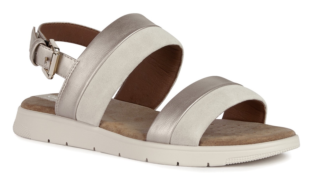 Sandale »D DANDRA«, Sommerschuh, Sandalette, Keilabsatz, mit Metallic-Look