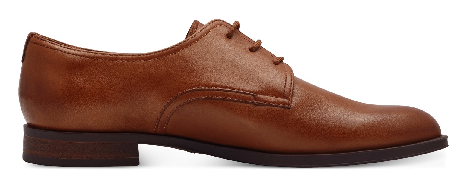 Tamaris Schnürschuh, Blockabsatz, Halbschuh, Businessschuh mit Ziernähten