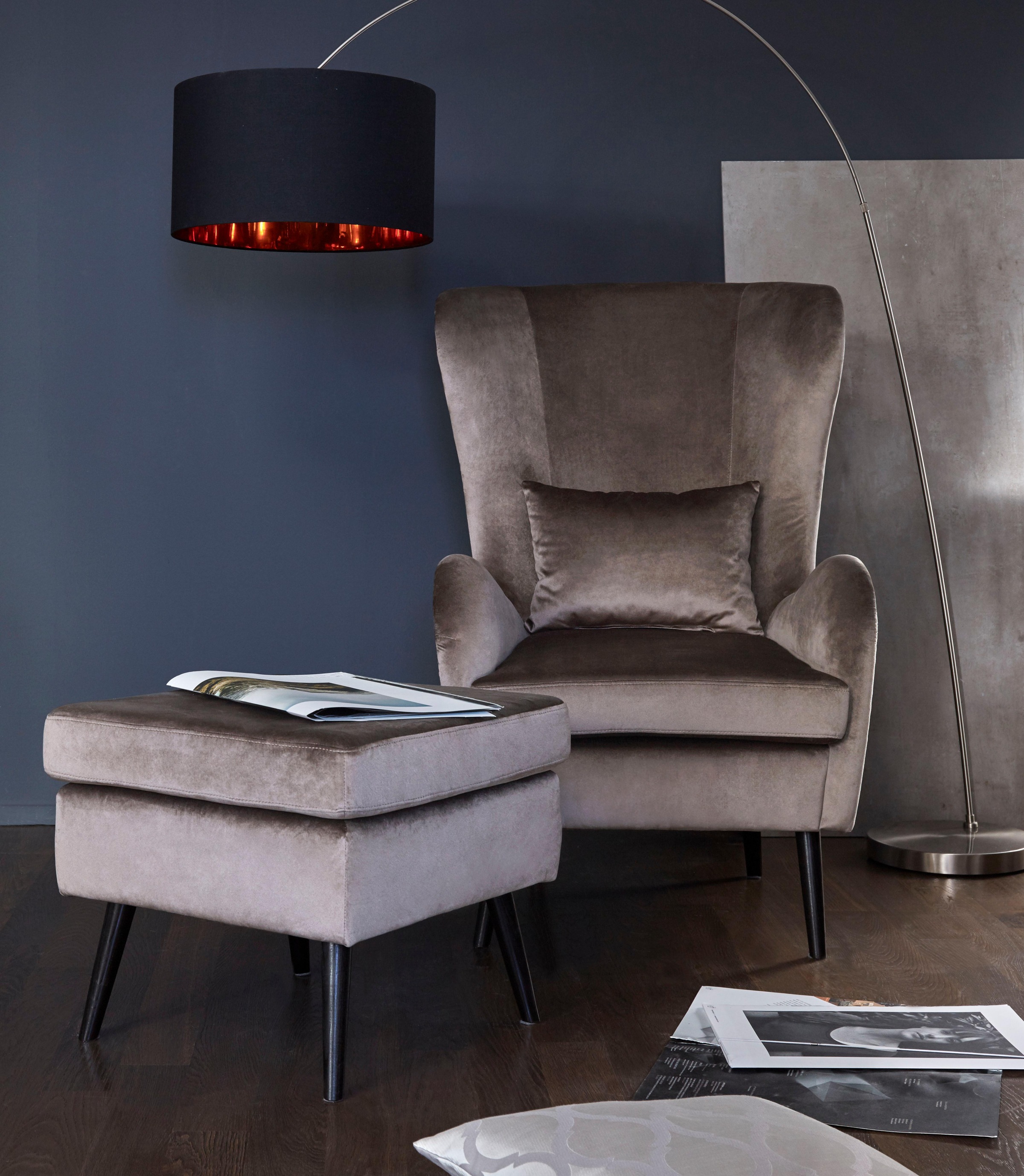 Home affaire Hocker »Salla« Bezug auch in Luxus-Microfaser in Teddyfelloptik