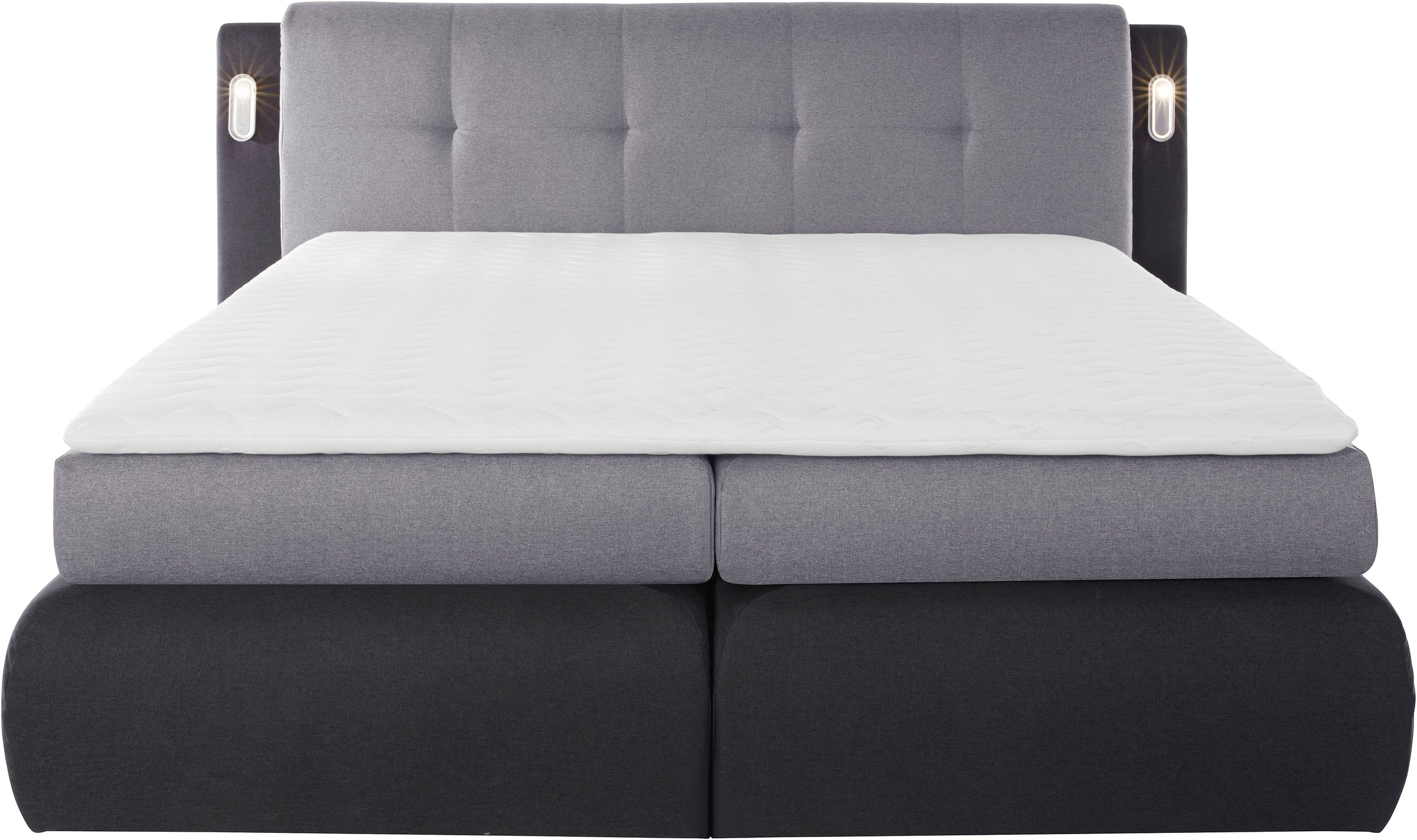 COLLECTION AB Boxspringbett »Borna«, inklusive Bettkasten, LED-Beleuchtung und Topper