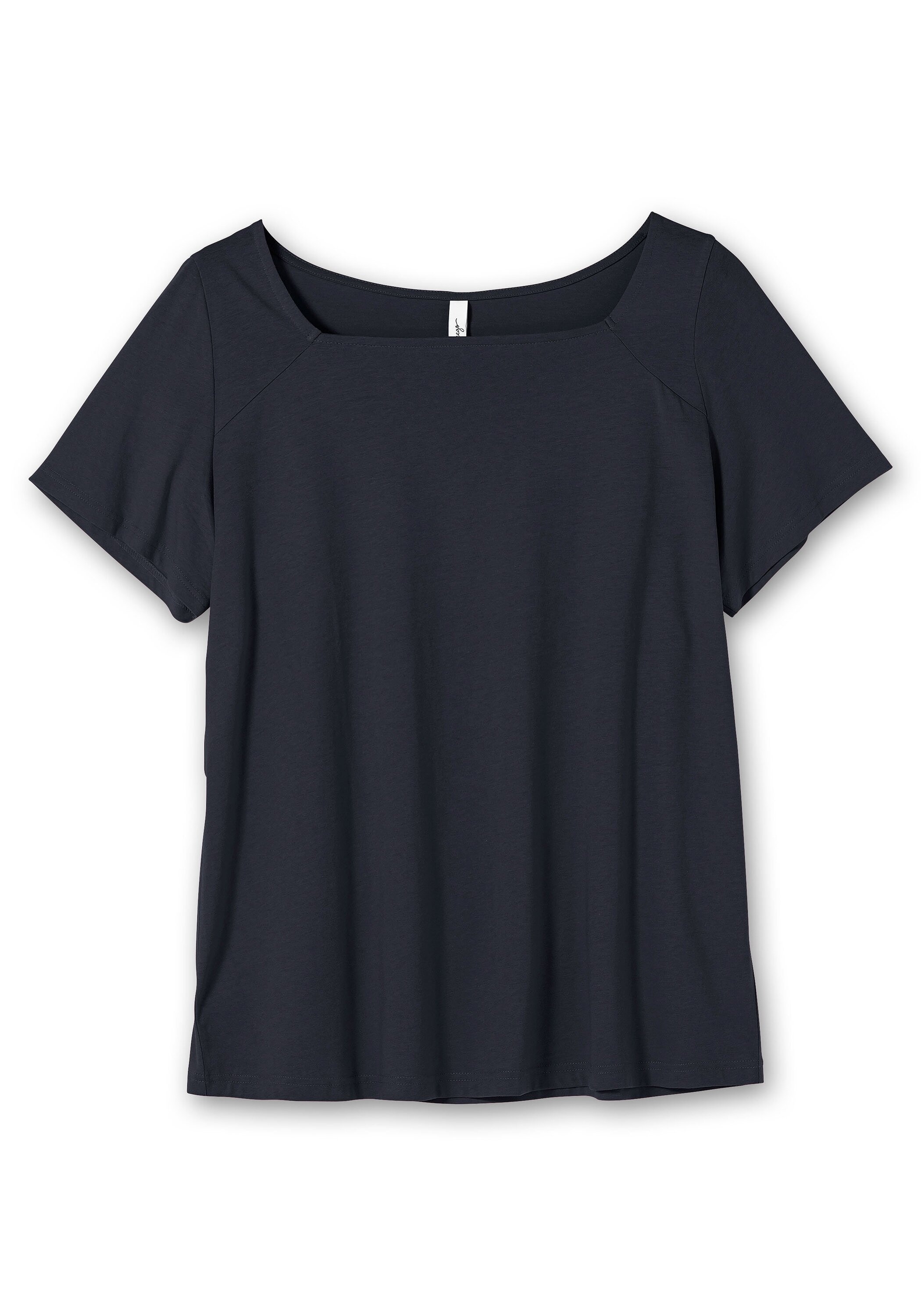 Sheego T-Shirt »Shirt mit Flügelärmeln und Karree-Ausschnitt«, mit Flügelärmeln und Karree-Ausschnitt
