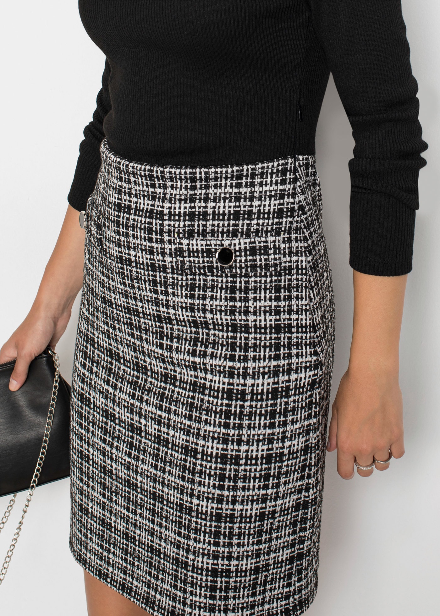 bonprix Minikleid 1 tlg. für Frühling und Sommer, mit langem Arm, schmale Passform