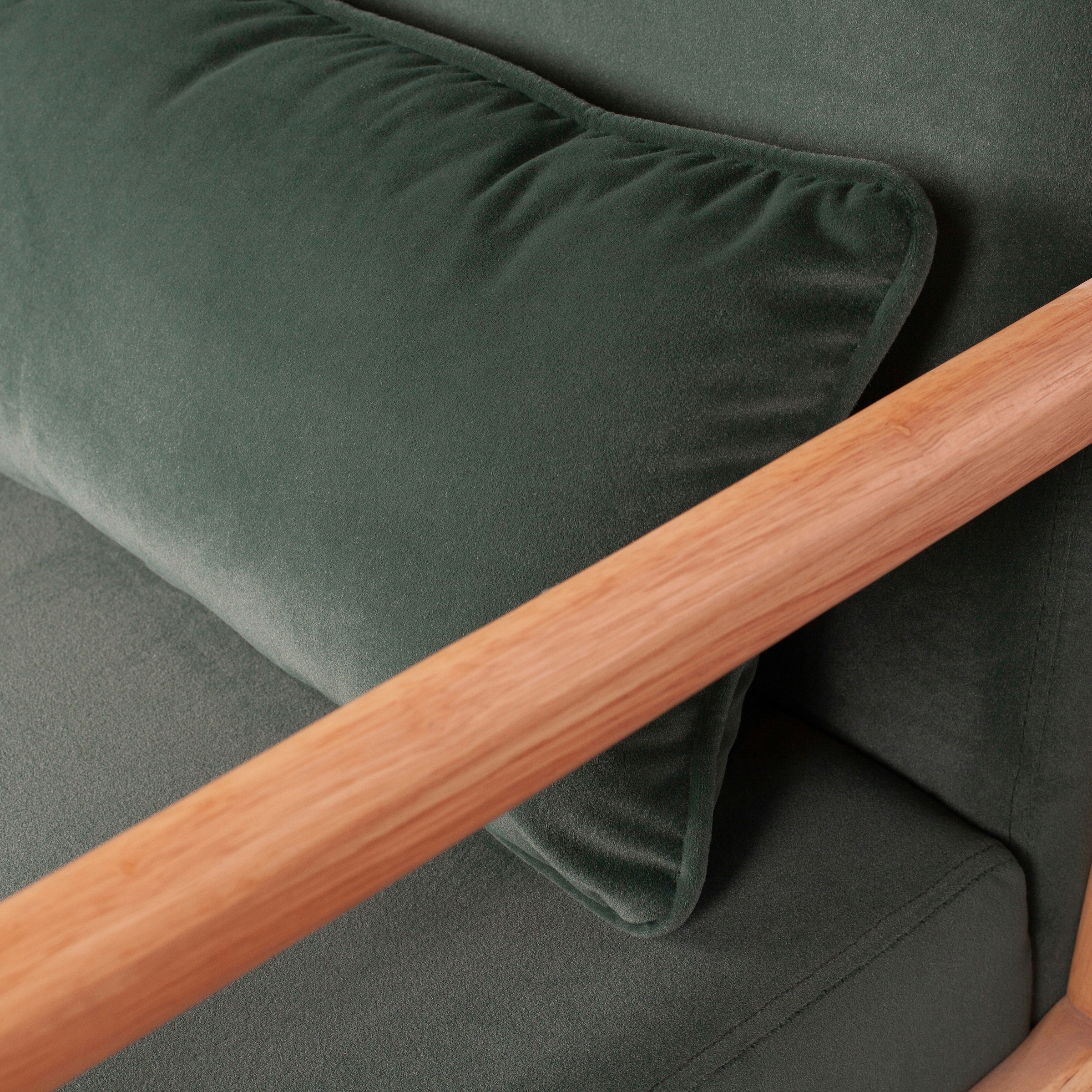 WOOOD Loungesessel »Mark mit Gewebtem Bezug und Gummibaumholz-Rahmen B 67 x T 82 x H 75 cm« Gute Verschleißfestigkeit, Tragkraft 135 kg, separates Rückenkissen