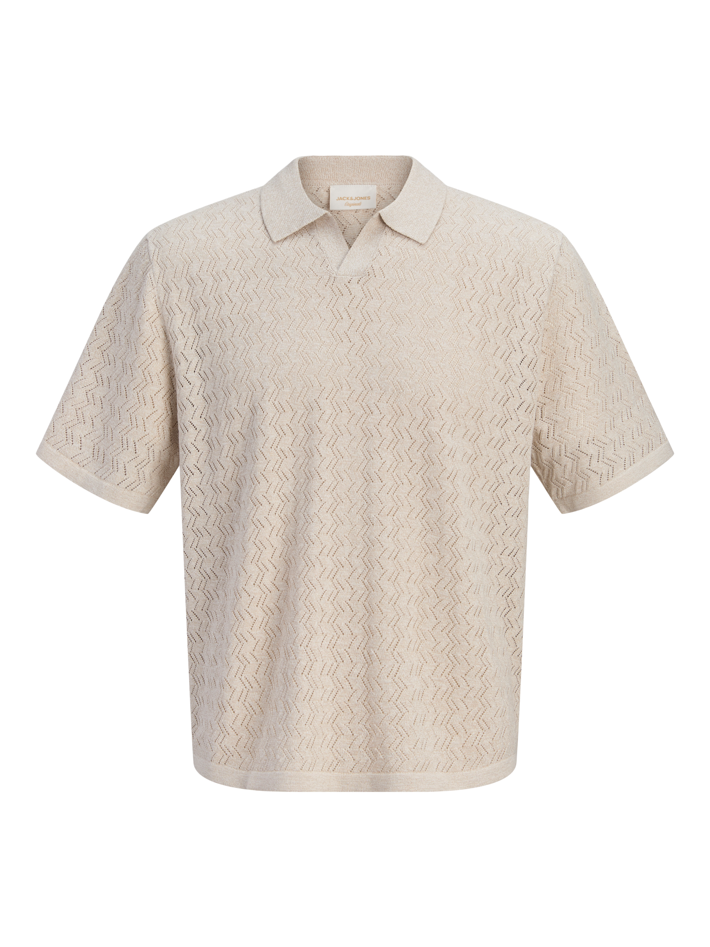 Jack & Jones Polokragenpullover »JORTYLER KNIT SS SPLIT NECK POLO SN« Baumwollmischung, regular fit