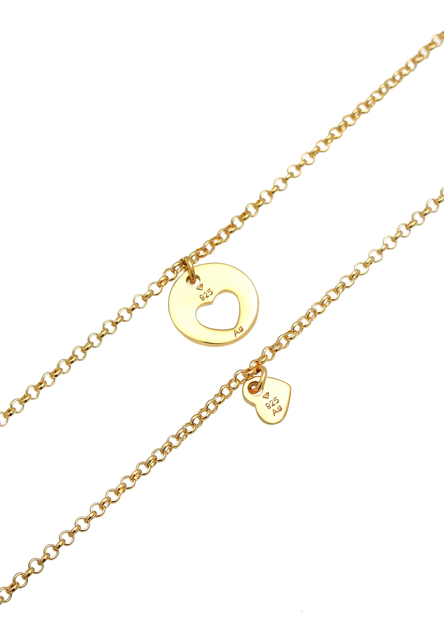 Elli Armketten Set »Armband Herz Mutter Tochter Herzchen Look 925 Silber«