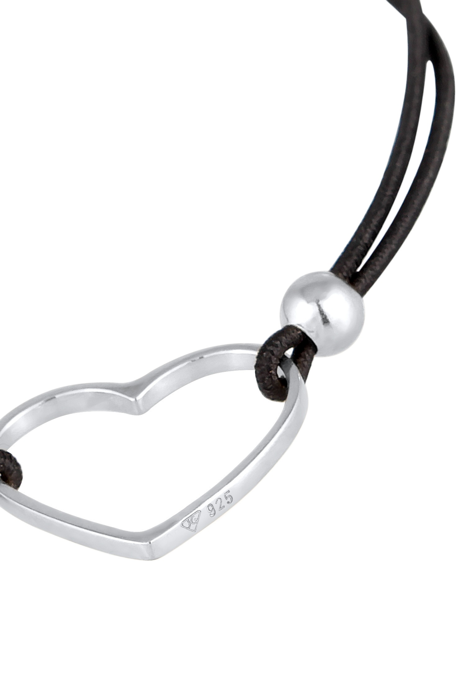 Elli Armkette »Armband Herz Liebe Elastisches Gummiband 925 Silber«