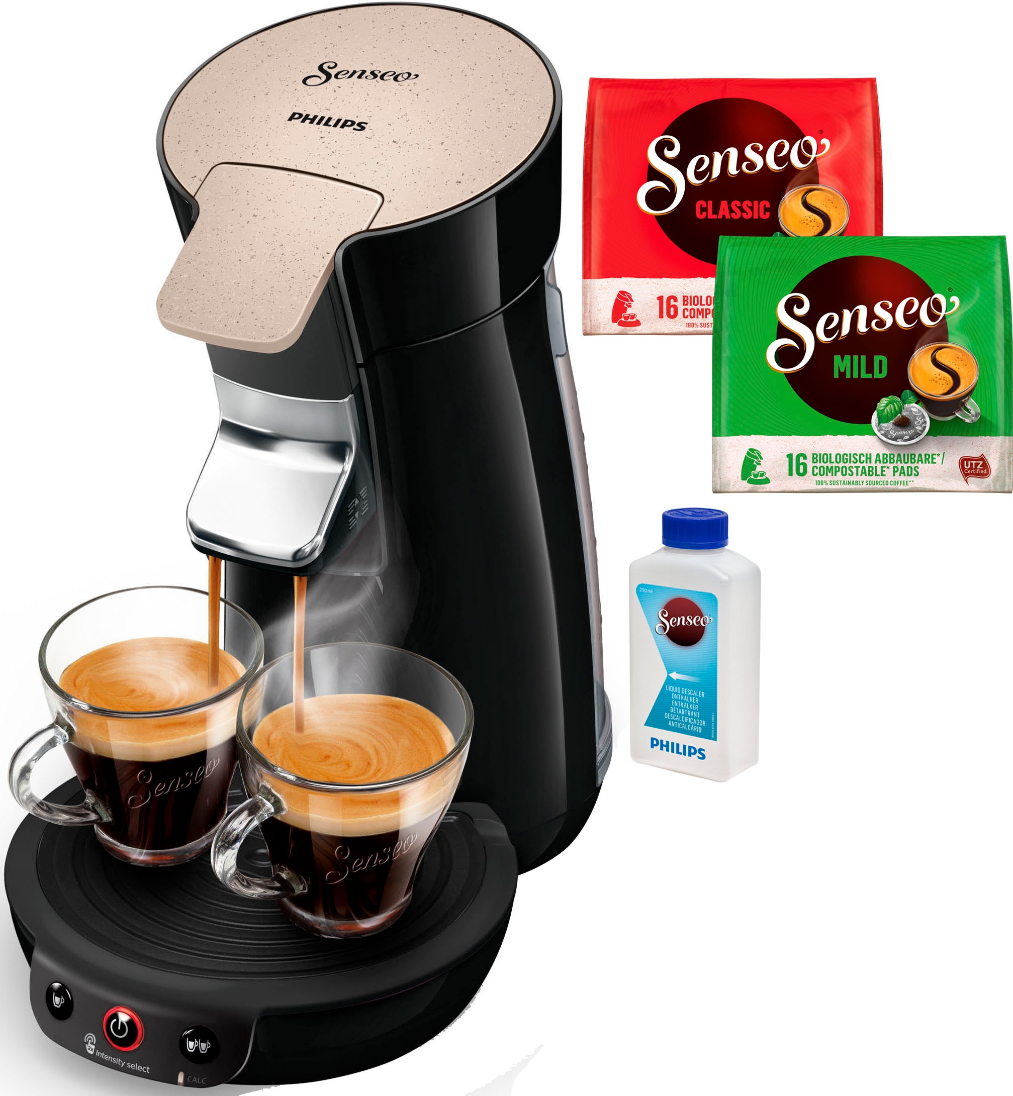 Senseo Kaffeepadmaschine »SENSEO® Viva Café Eco HD6562/35«, besonderer Kaffeegenuss mit Liebe zur Umwelt, inkl. Gratis-Zugaben im Wert von 14,- UVP