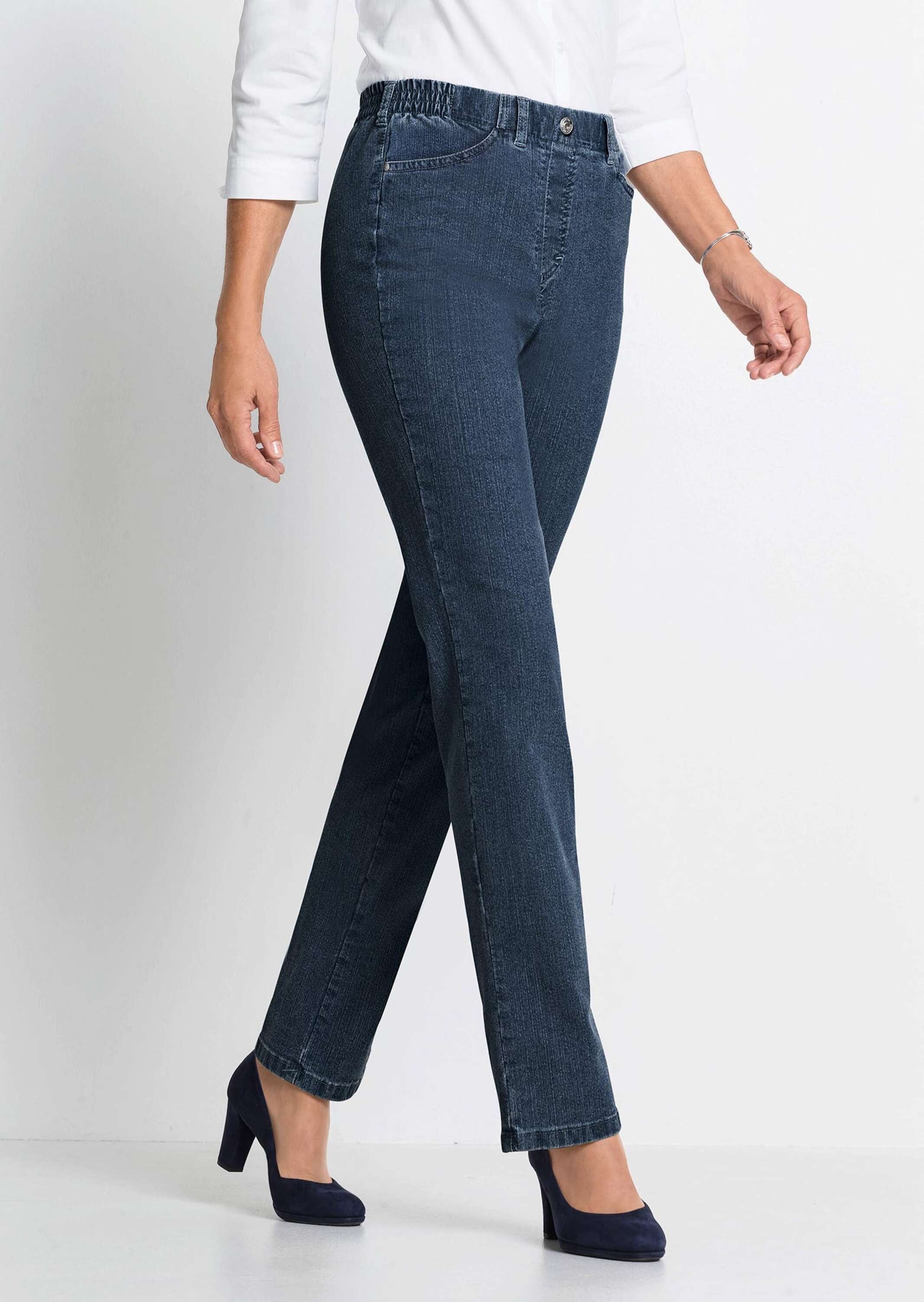 GOLDNER Regular-fit-Jeans »Klassische Jeansschlupfhose MARTHA« Dehnbar in jede Richtung