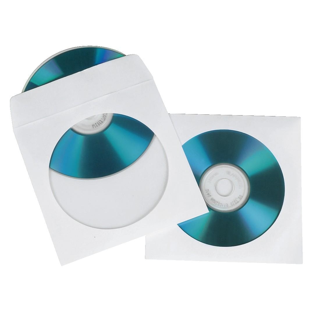 Hama CD-Hülle »CD-, DVD Papier Schutzhüllen, Weiß, 100er Pack, Leerhülle aus Papier«